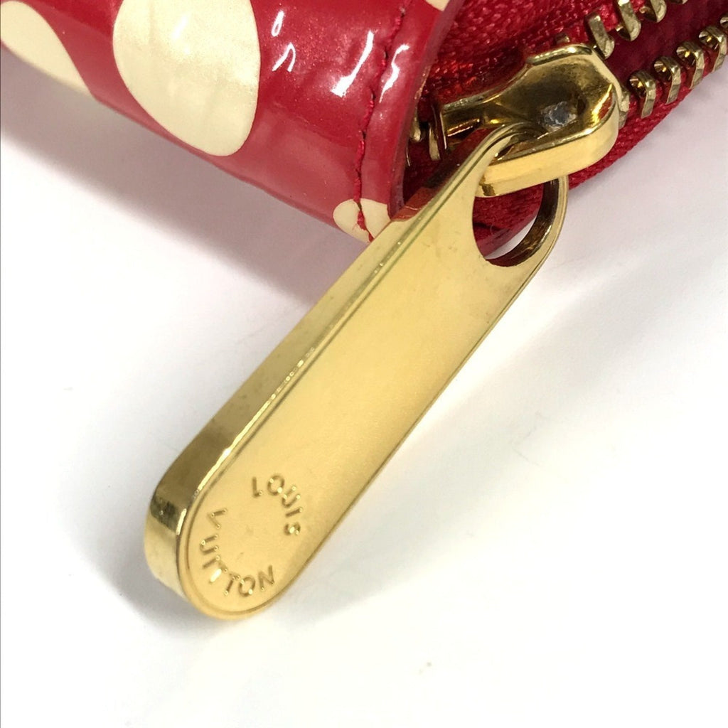 Louis Vuitton Red Color White Patent Leather Long Wallet