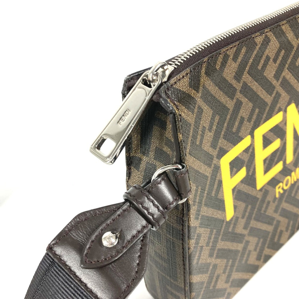 Fendi Brown Leather Clutch Bag