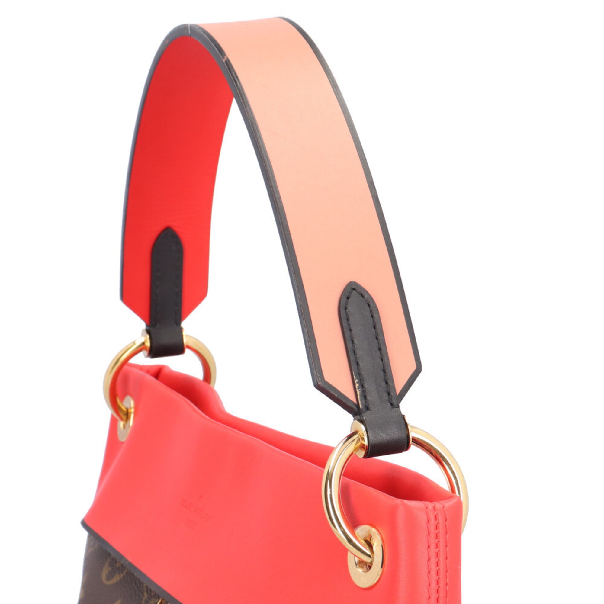 Louis Vuitton Brown Red Color Monogram Canvas Shoulder Bag