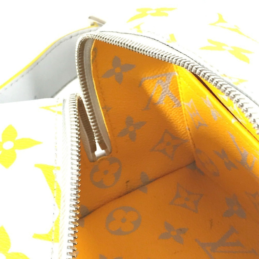 Louis Vuitton Gray Yellow Monogram Clutch Bag Pouch