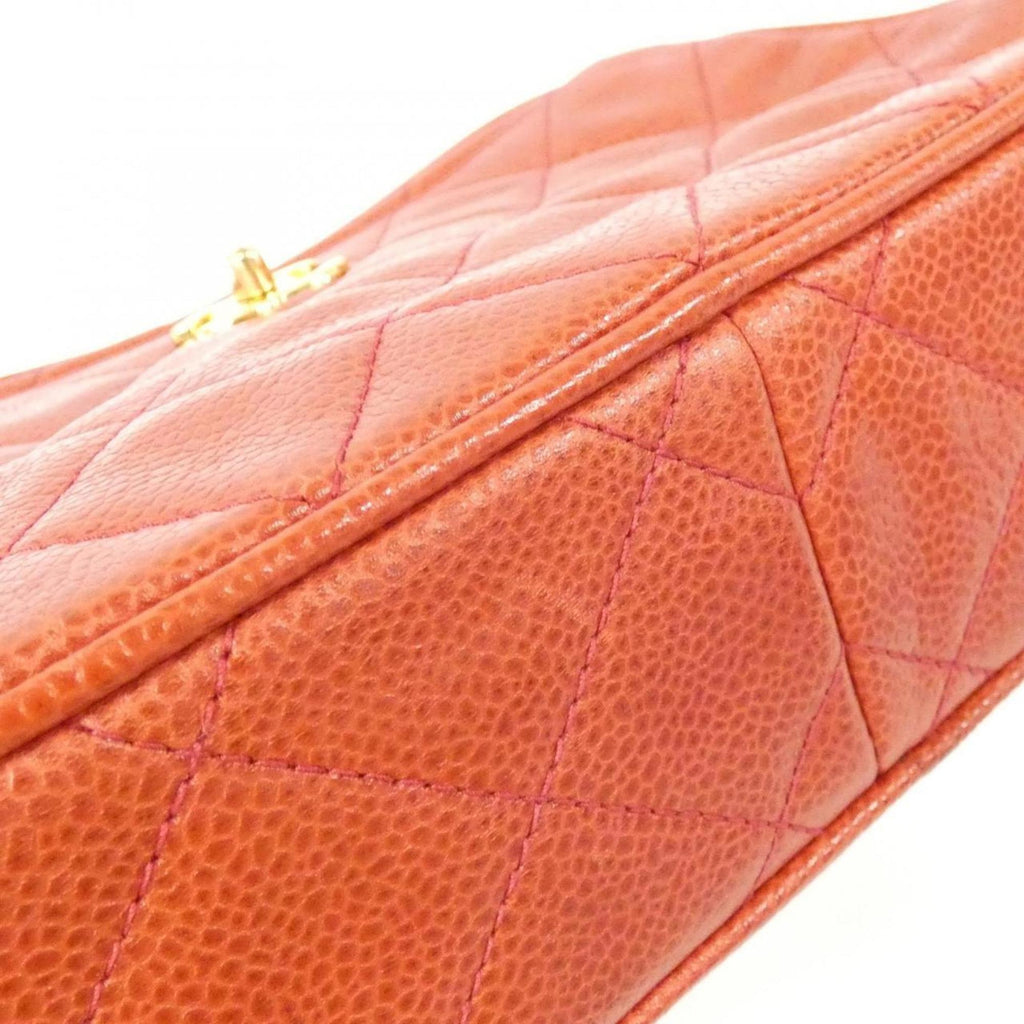 Chanel Red Color Grained Calfskin Shoulder Bag