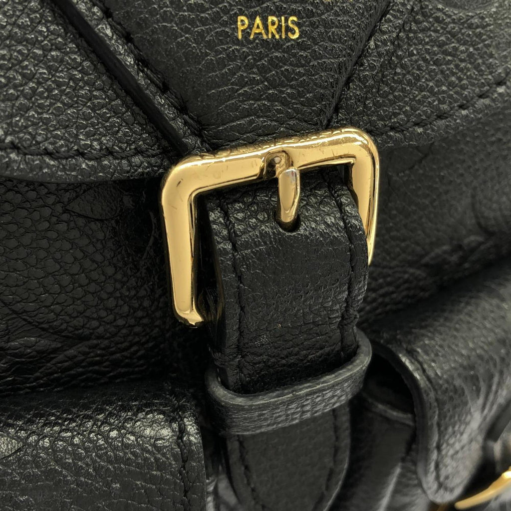 Louis Vuitton Black Leather Backpack