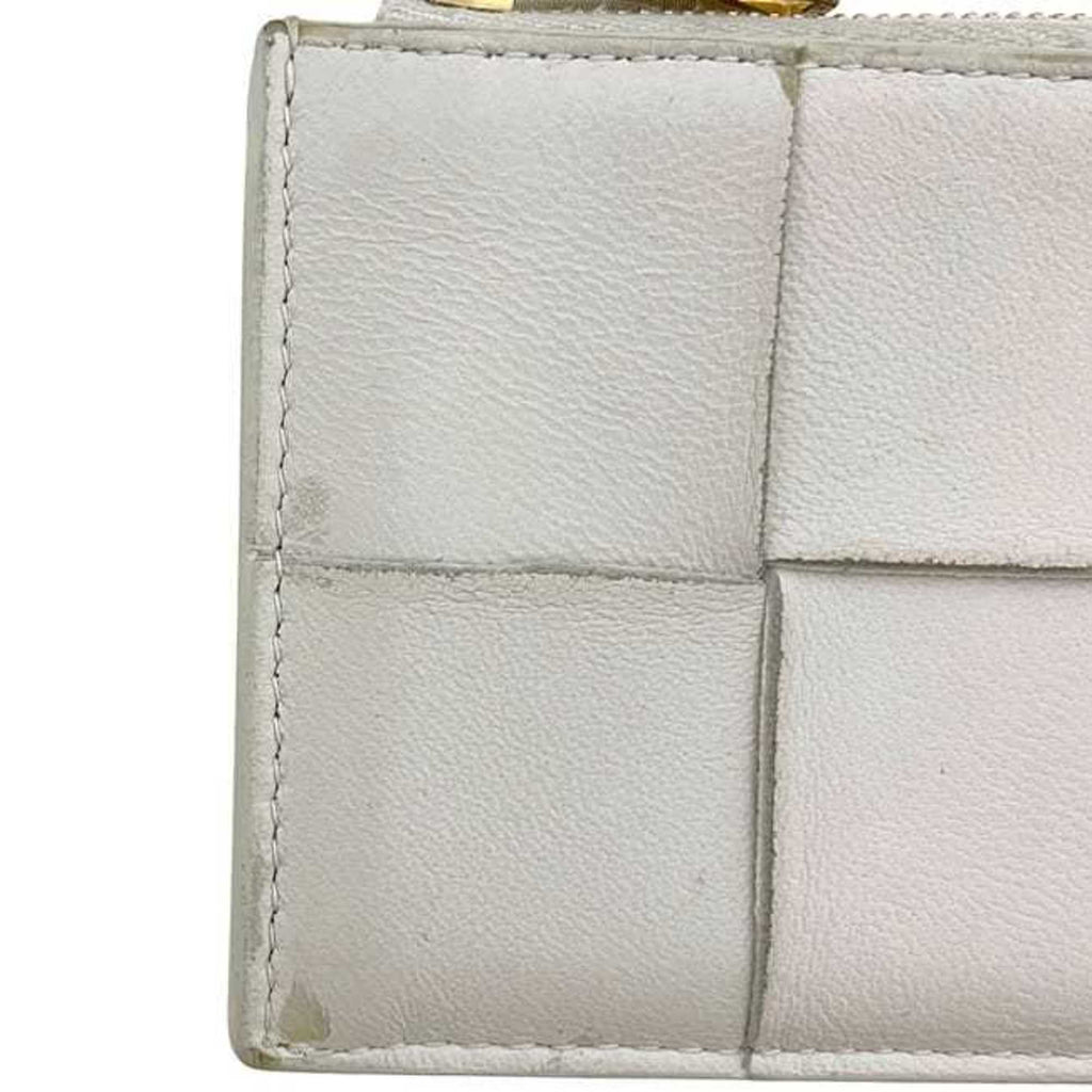 Bottega Veneta White Leather Coin Purse/Coin Case