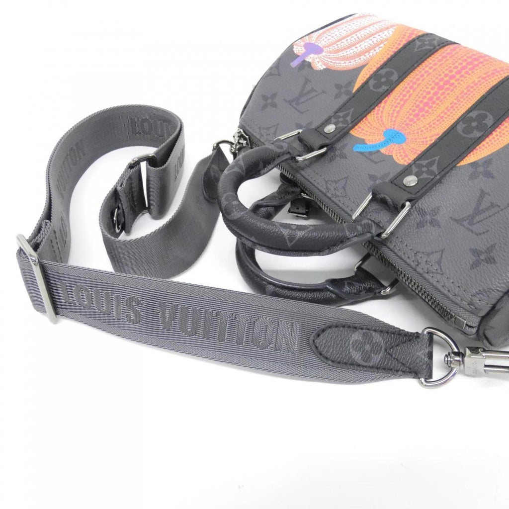 Louis Vuitton Black Gris Coated Canvas Boston Bag