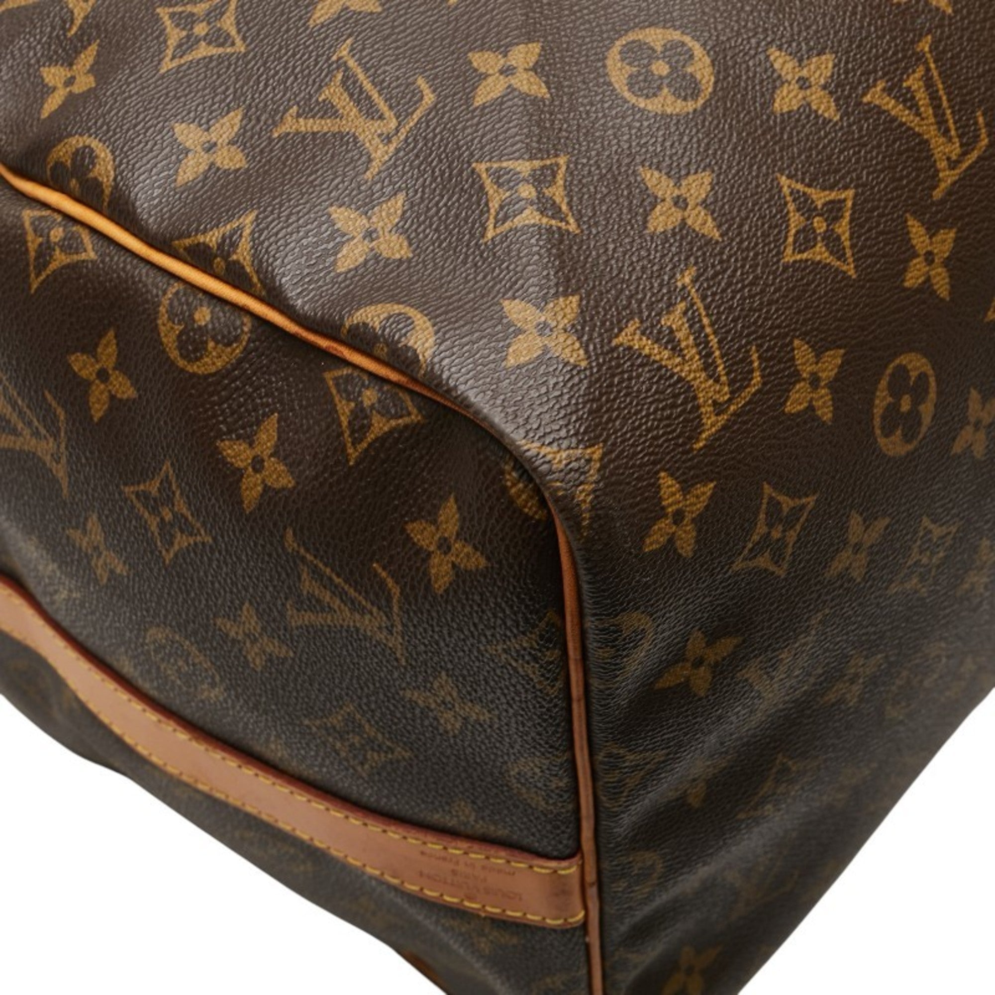 Louis Vuitton Monogram Brown Pvc Leather Boston Bag Shoulder Bag