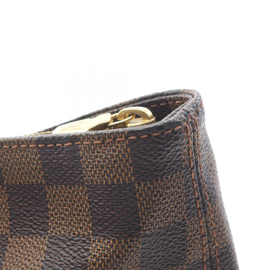 Louis Vuitton Brown Coated Canvas Leather Tote Bag