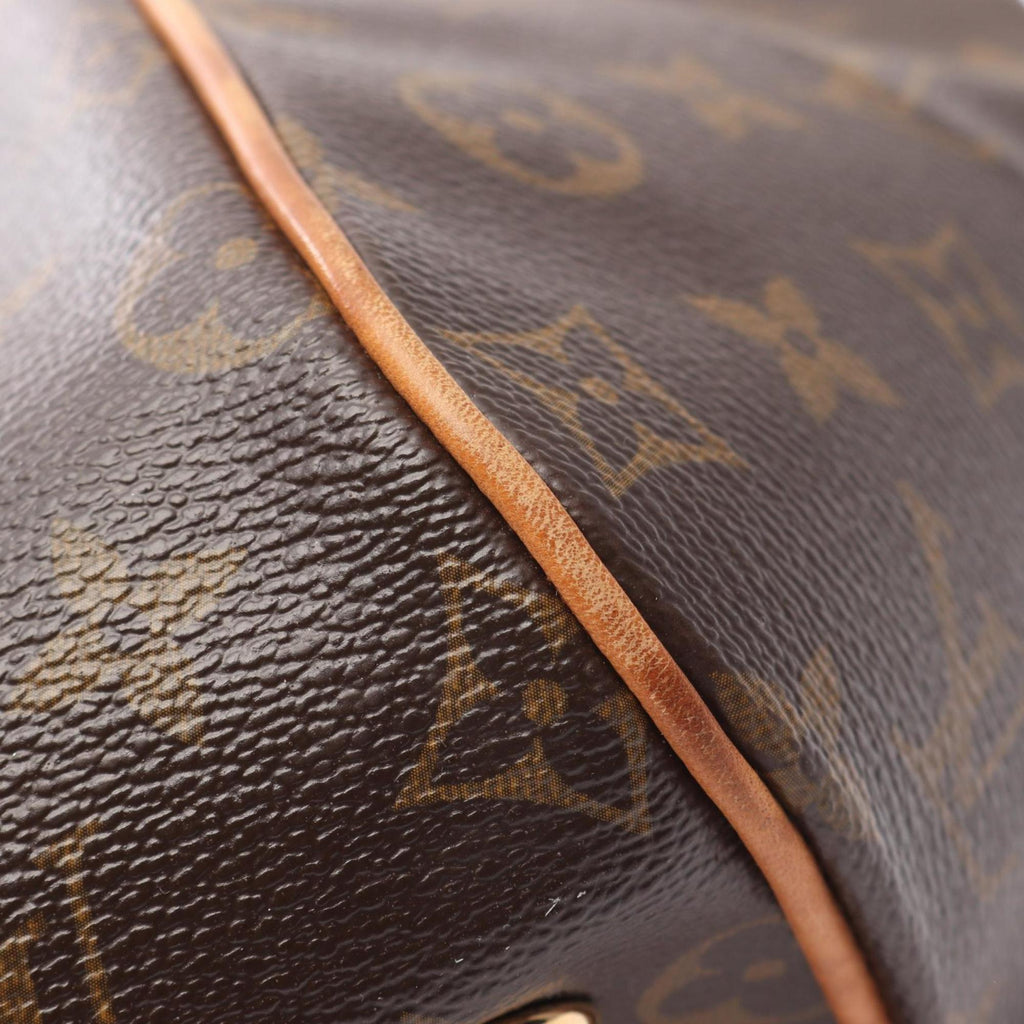Louis Vuitton Brown Coated Canvas Leather Handbag