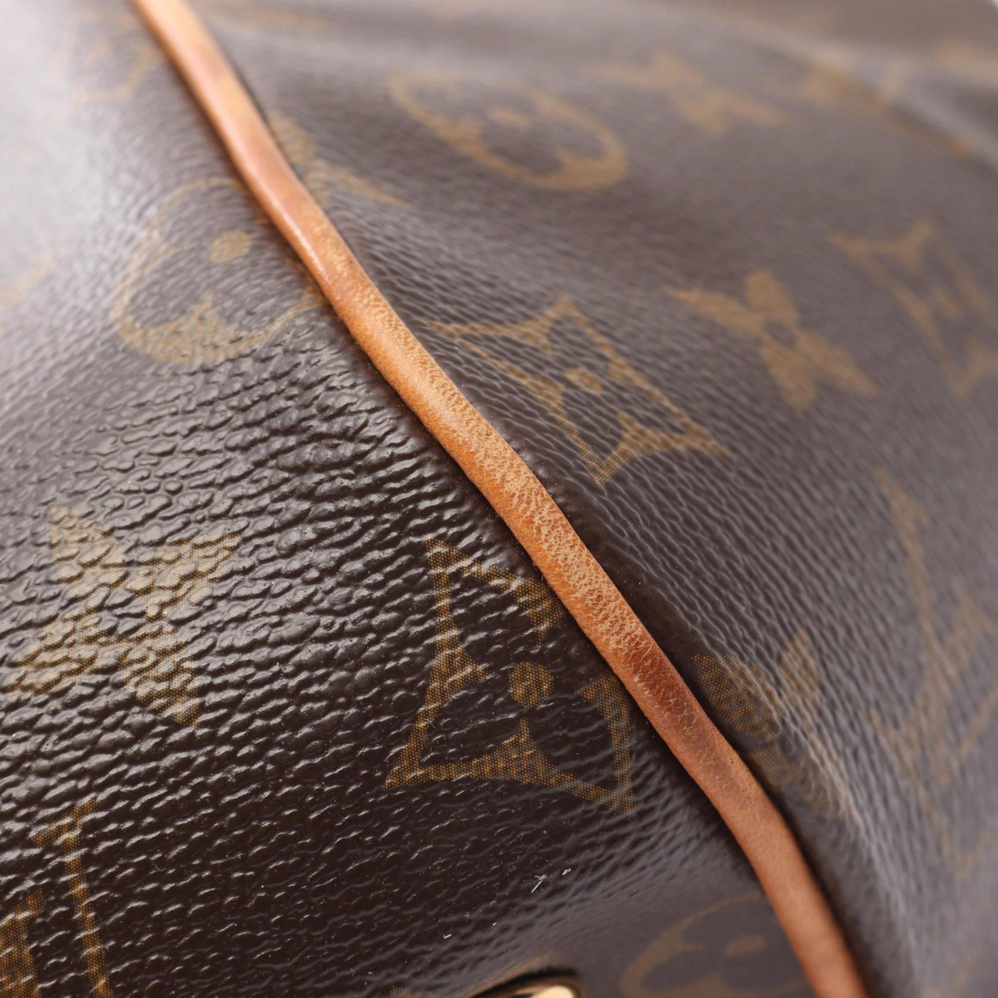 Louis Vuitton Brown Coated Canvas Leather Handbag