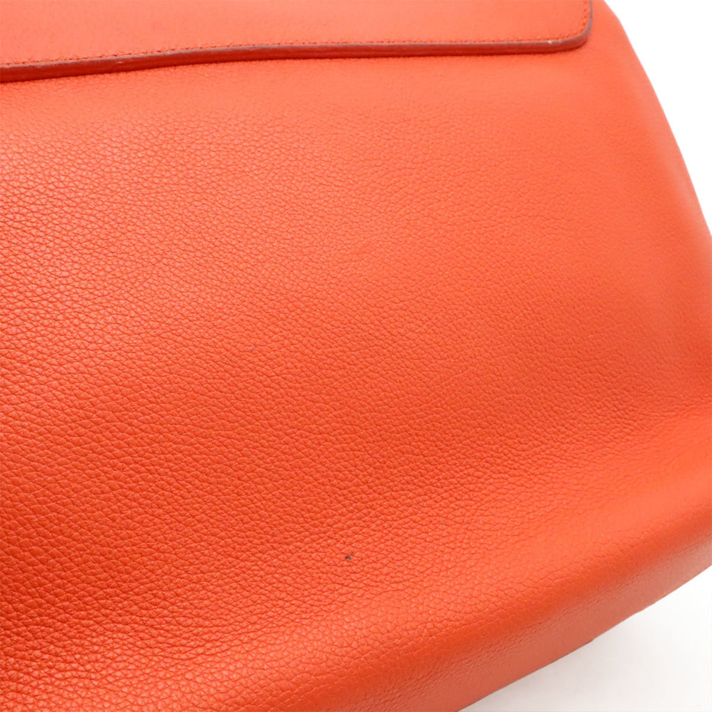 Louis Vuitton Orange Red Leather Handbag