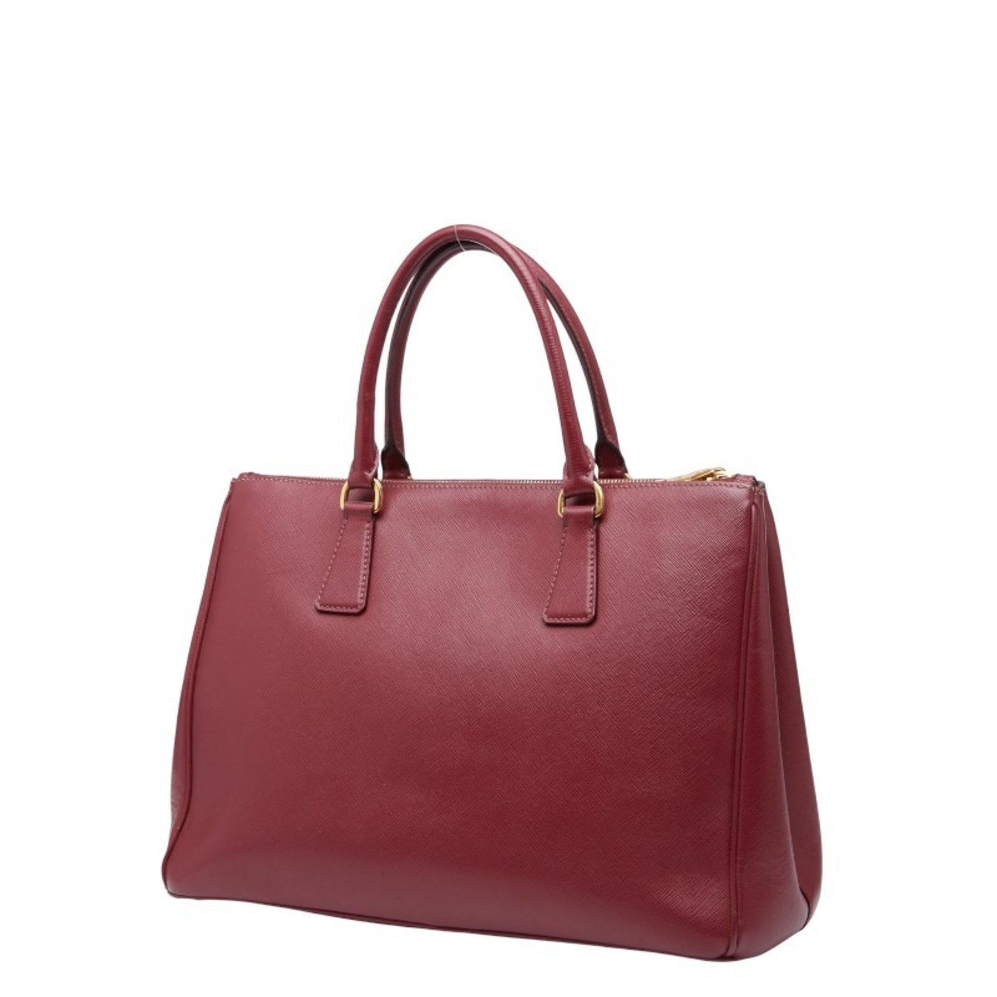Prada Bordeaux Red Color Wine Leather Handbag Shoulder Bag
