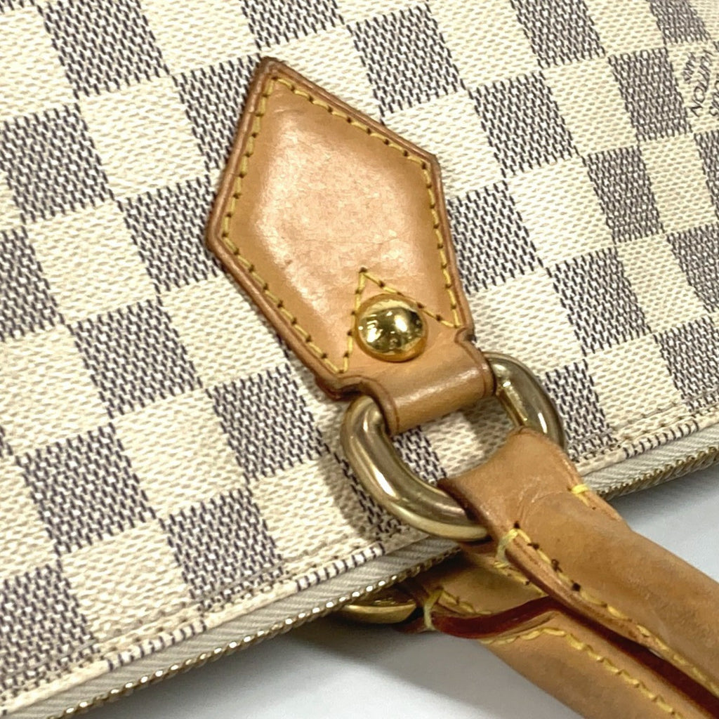 Louis Vuitton White Damier Azur Shoulder Bag Tote Bag