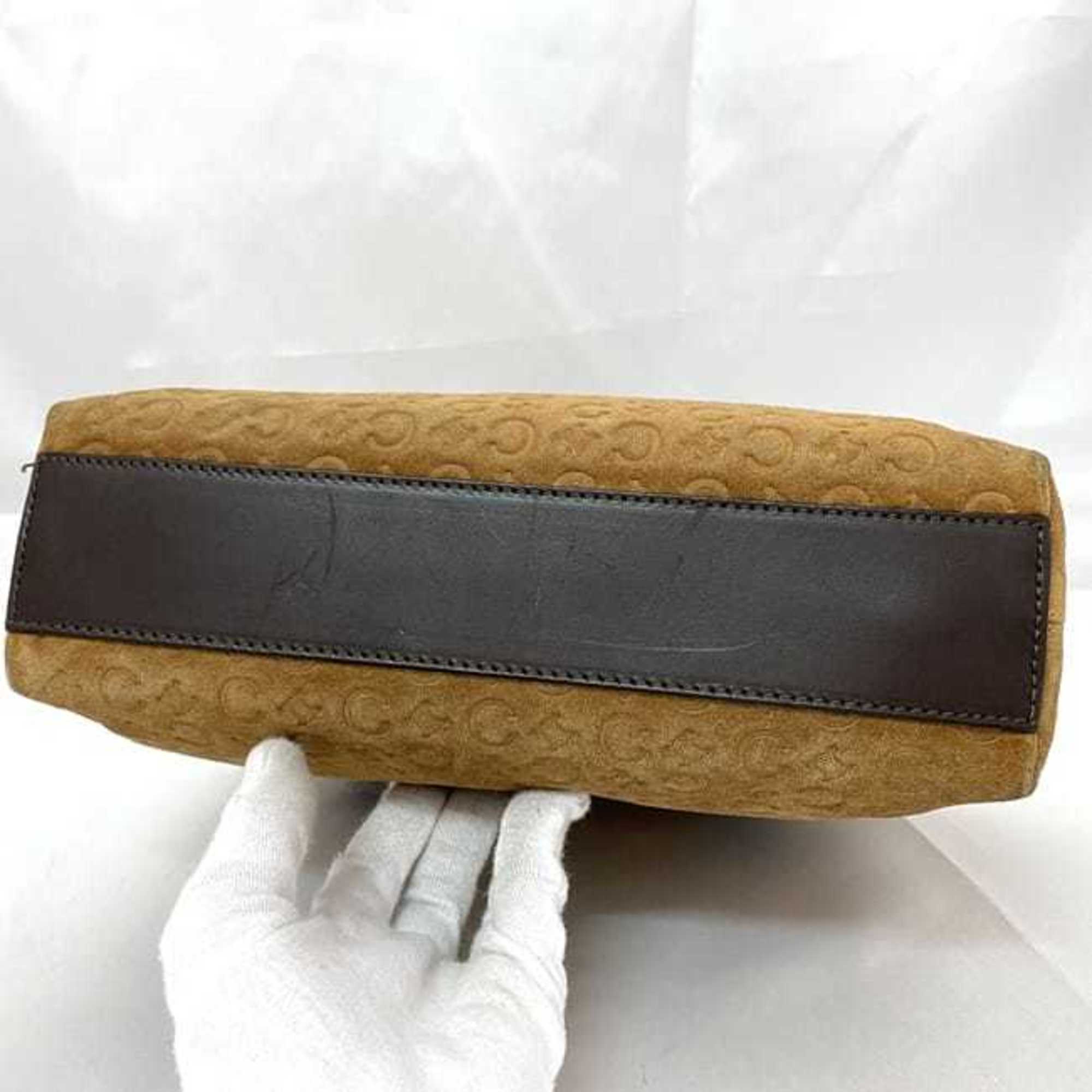 Celine Brown Suede Leather Handbag