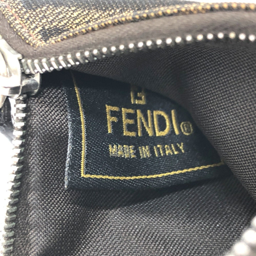 Fendi Brown Cloth Coin Purse/Coin Case
