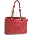 Chanel Red Leather Tote Bag