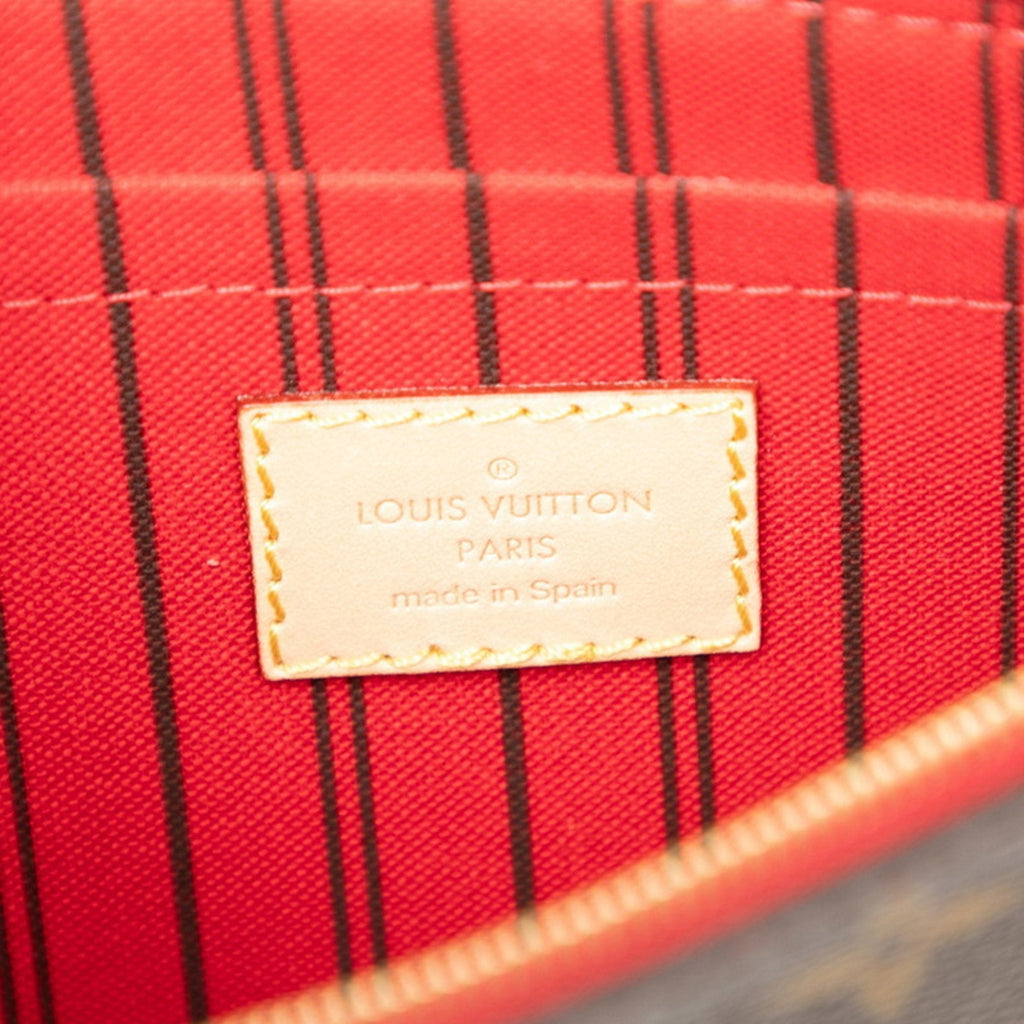Louis Vuitton Brown Red Color Pvc Pouch