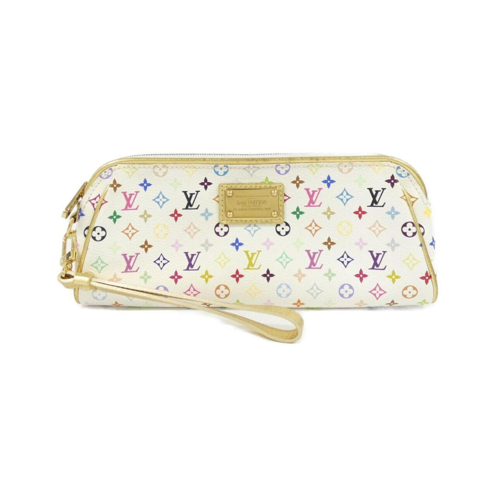 Louis Vuitton Multi-Color White Coated Canvas Pouch