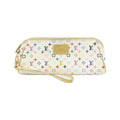 Louis Vuitton Multi-Color White Coated Canvas Pouch