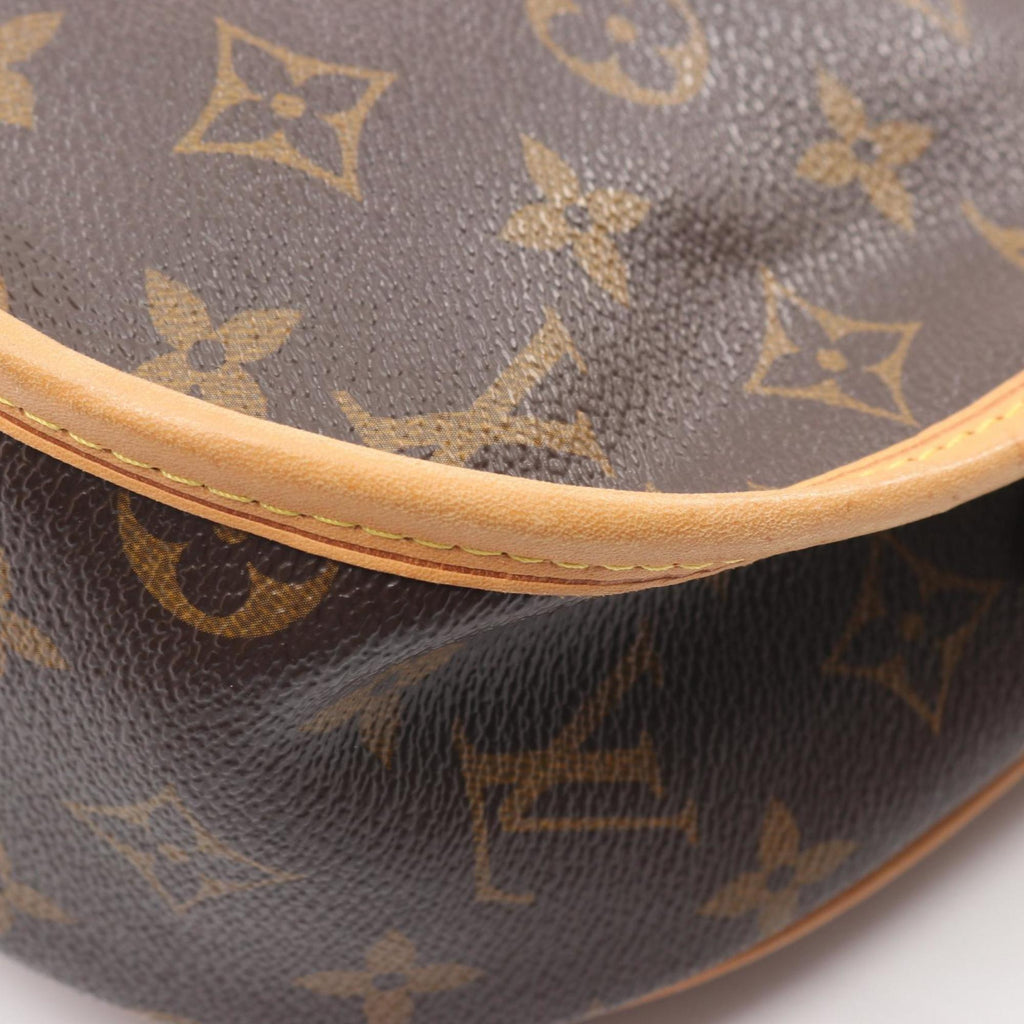 Louis Vuitton Brown Coated Canvas Leather Handbag Shoulder Bag