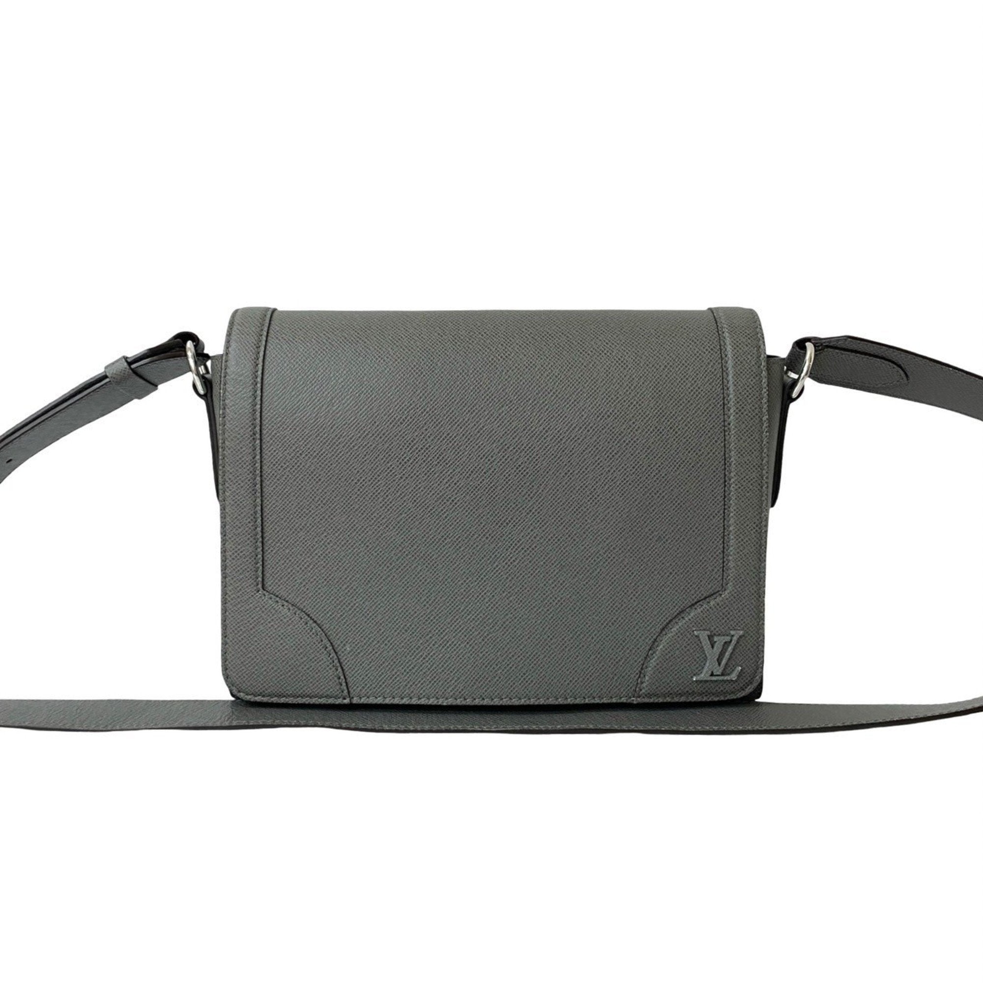 Louis Vuitton Gray Leather Shoulder Bag