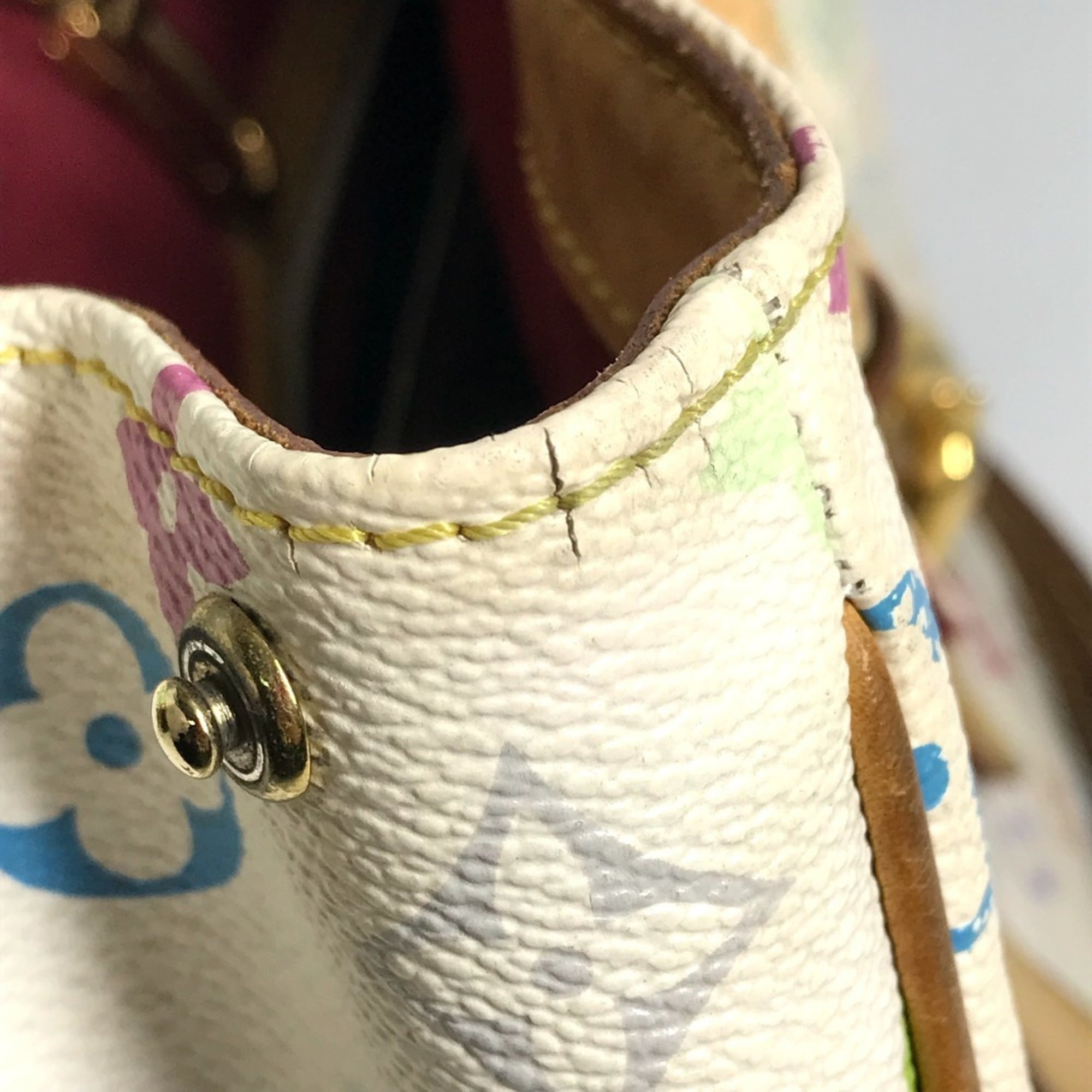 Louis Vuitton Blanc Monogram Multicolore Shoulder Bag Tote Bag