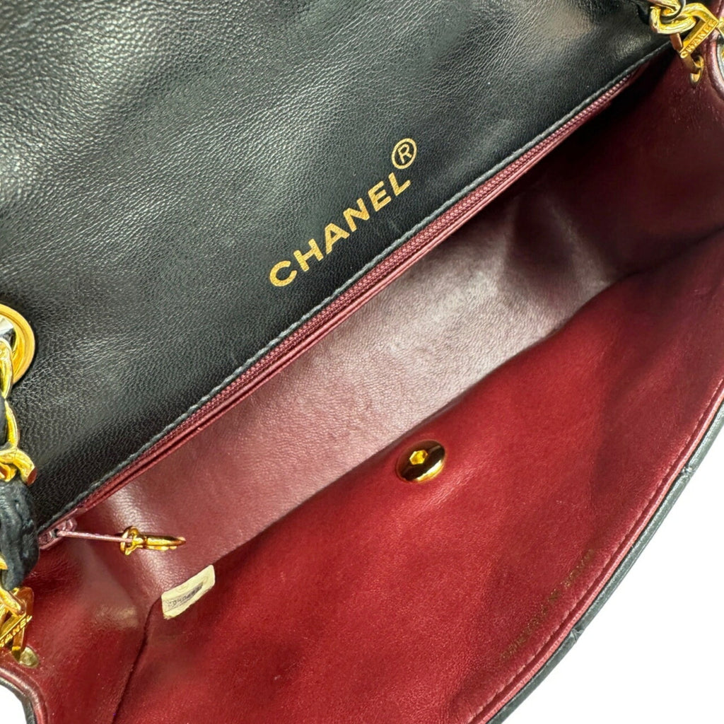 Chanel Matelasse Black Leather Shoulder Bag