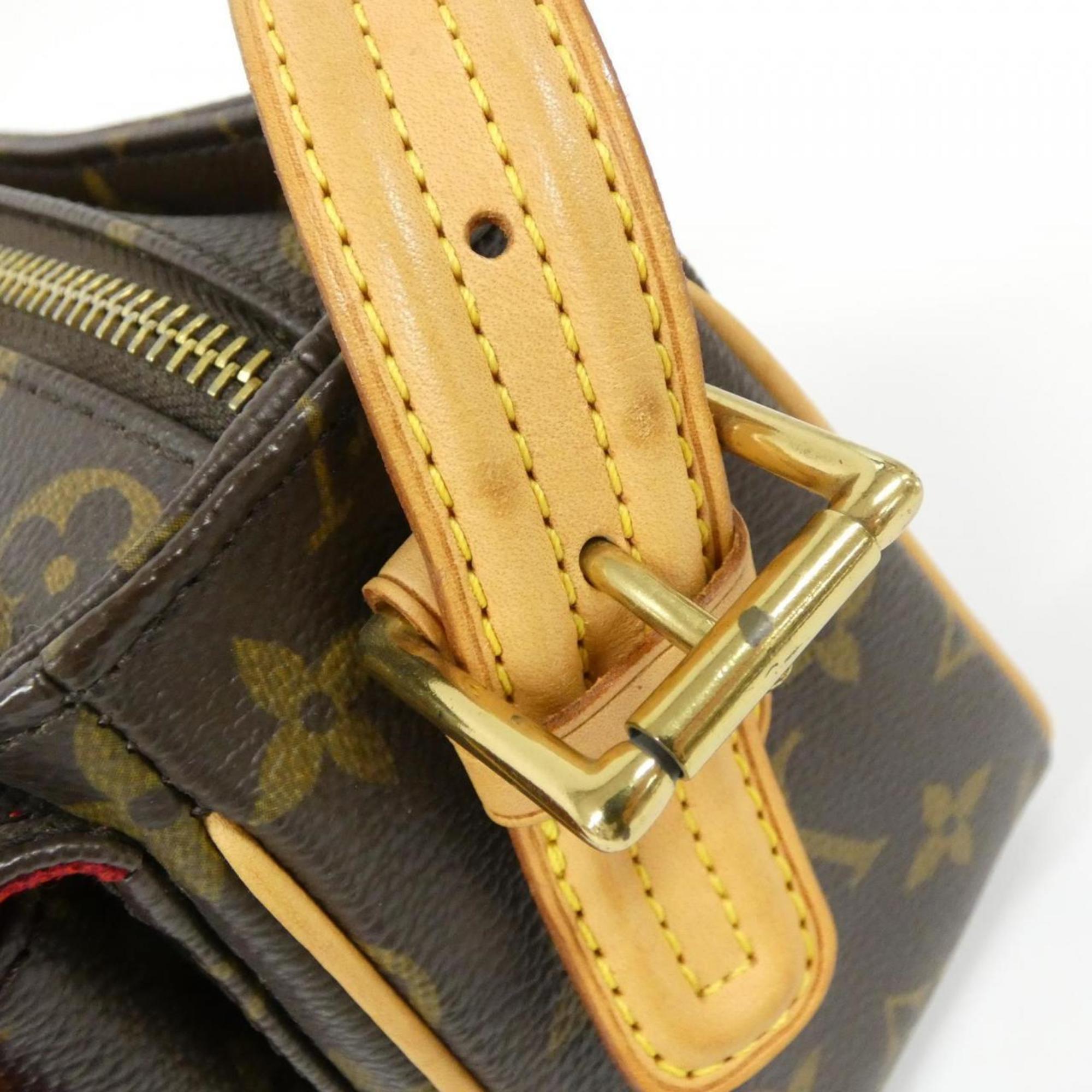 Louis Vuitton Brown Coated Canvas Shoulder Bag