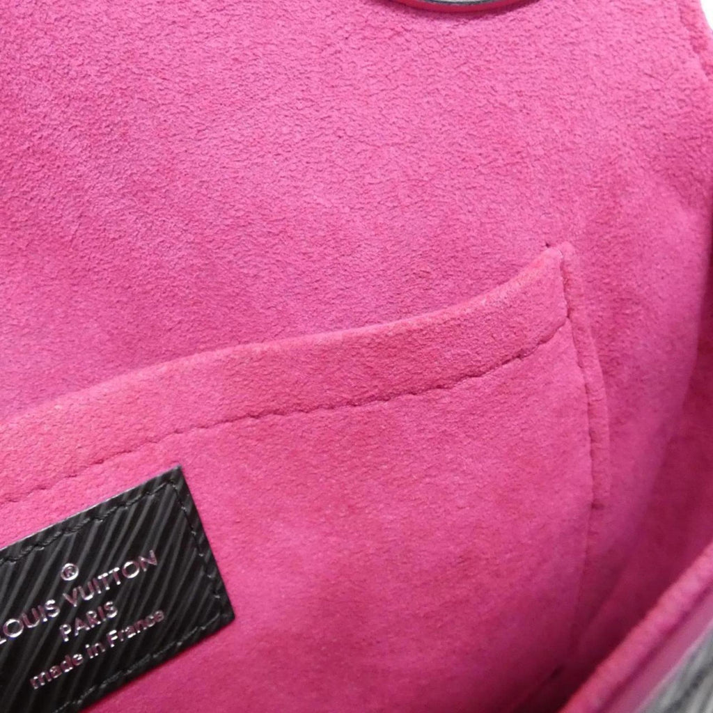 Louis Vuitton Black Hot Pink Leather Shoulder Bag