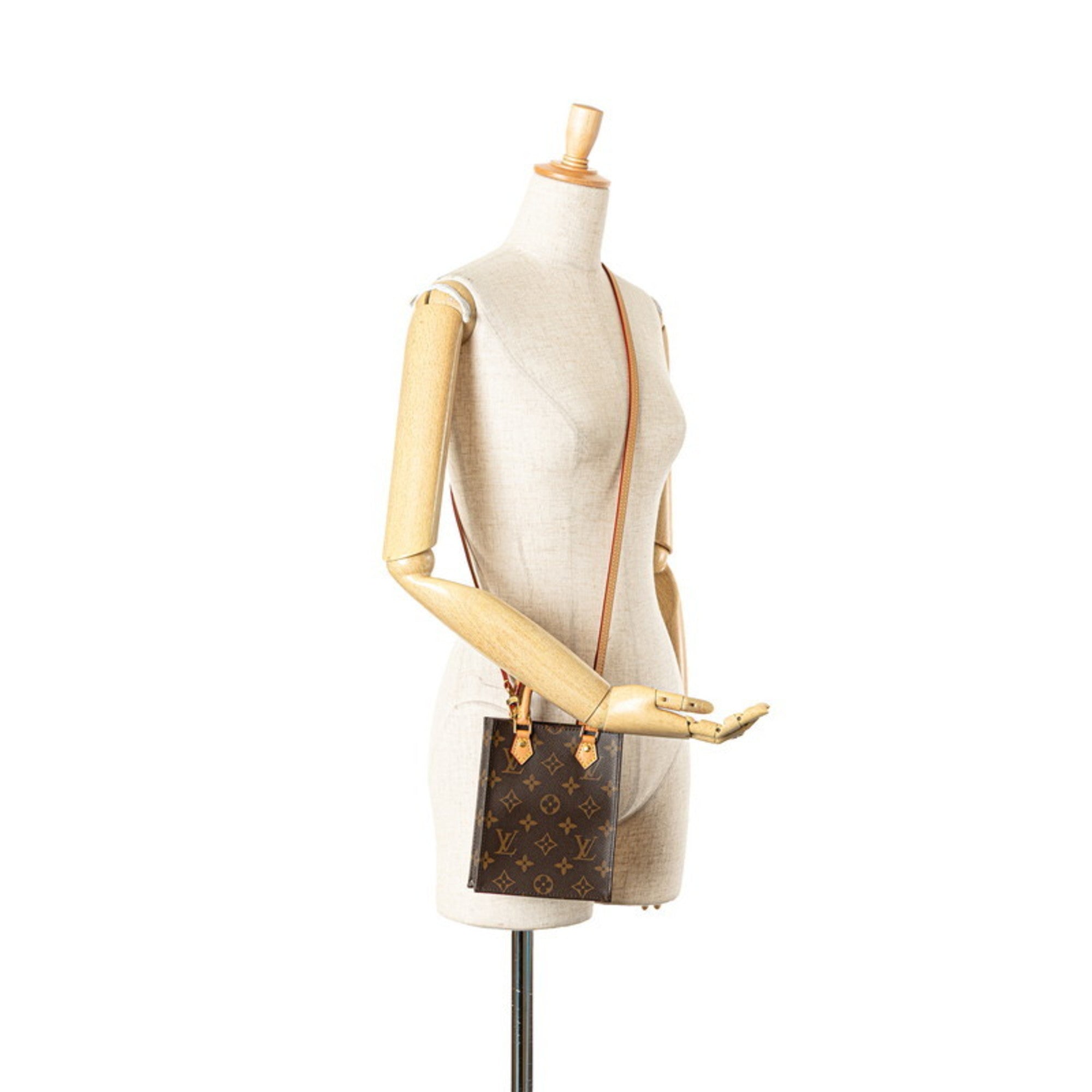 Louis Vuitton Brown Pvc Leather Handbag Shoulder Bag