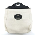 Gucci Beige Black Canvas Leather Handbag (Pre-Owned)