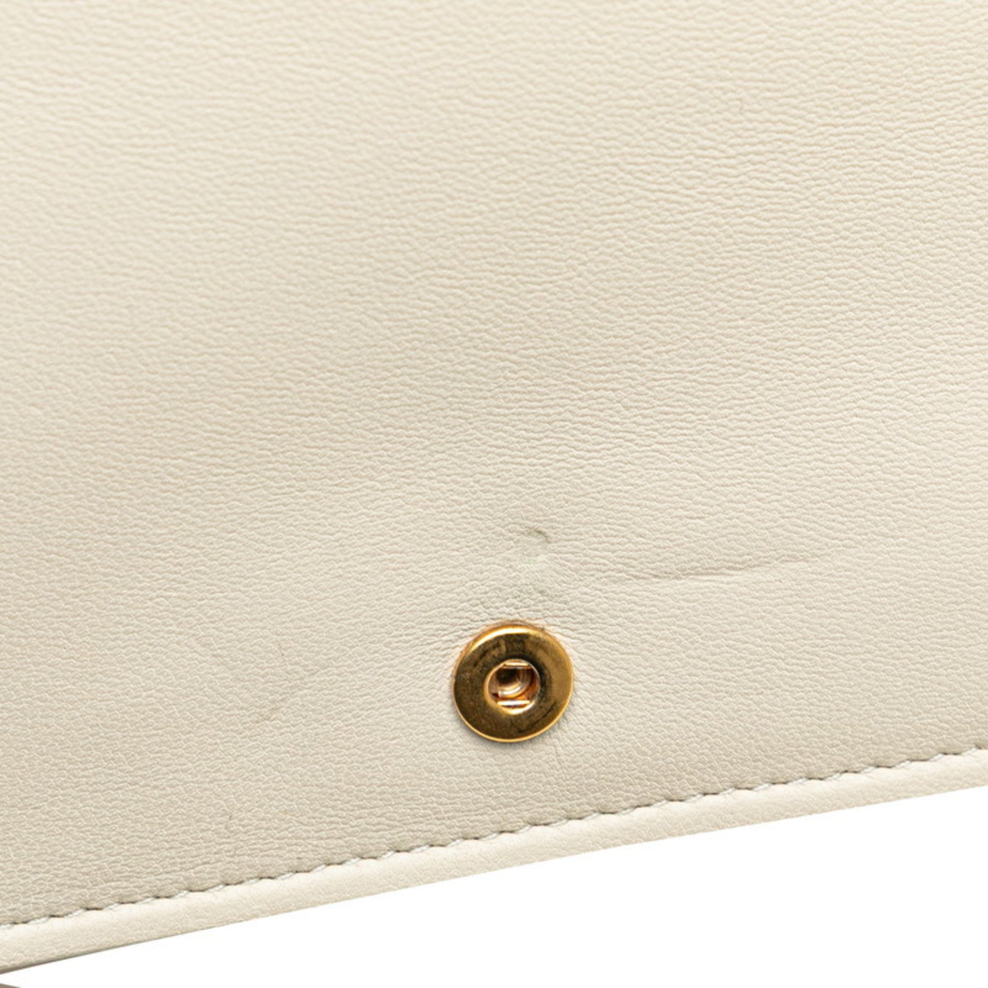 Bottega Veneta Off-White Leather Shoulder Bag