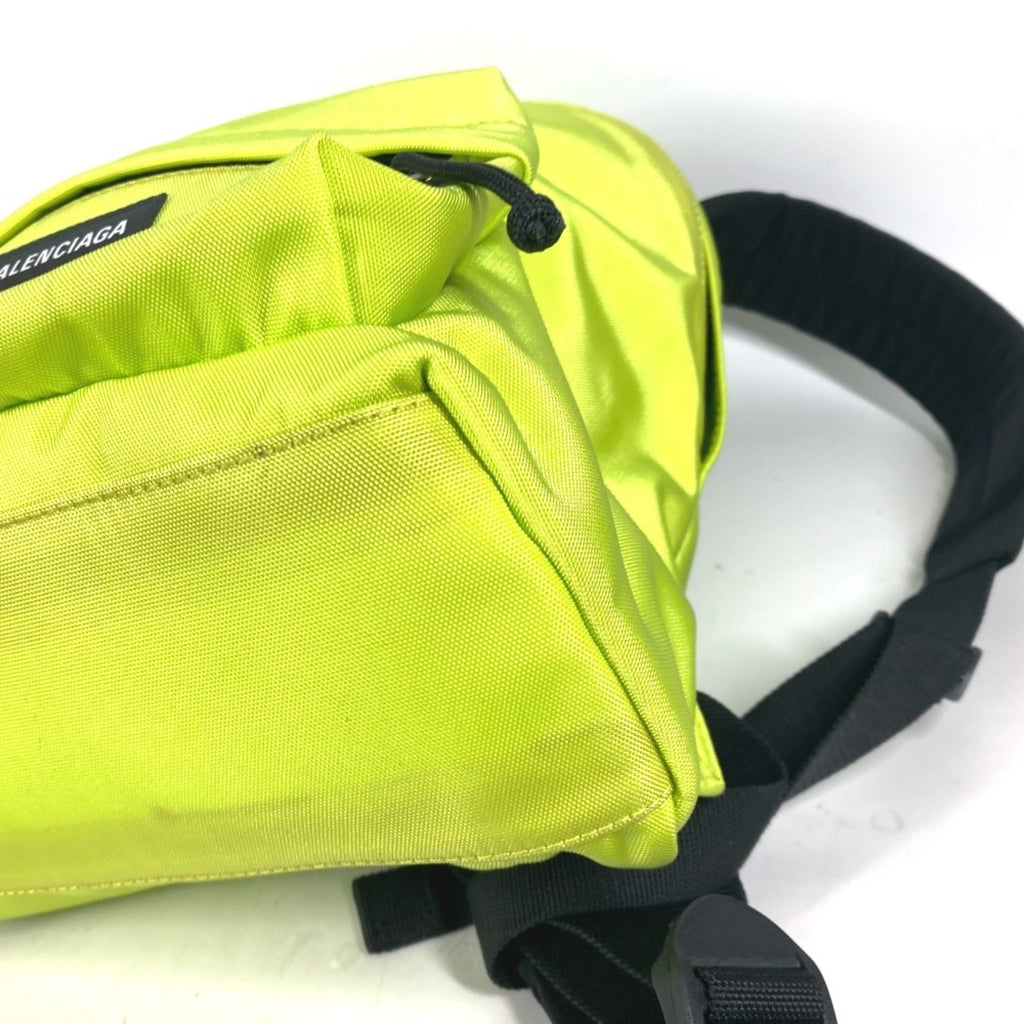 Balenciaga Black Yellow Nylon Canvas Backpack