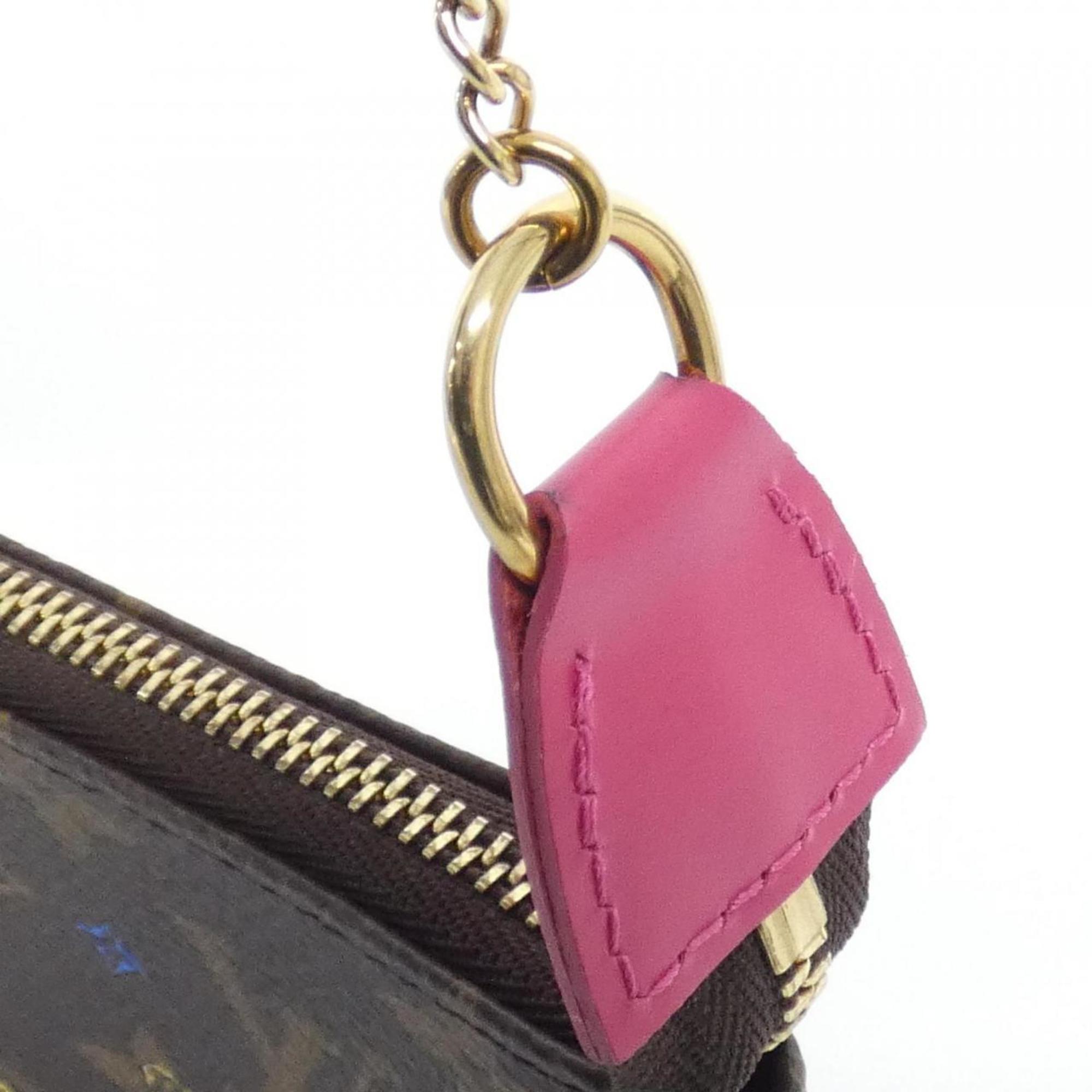 Louis Vuitton Marron Coated Canvas Pochette Pouch