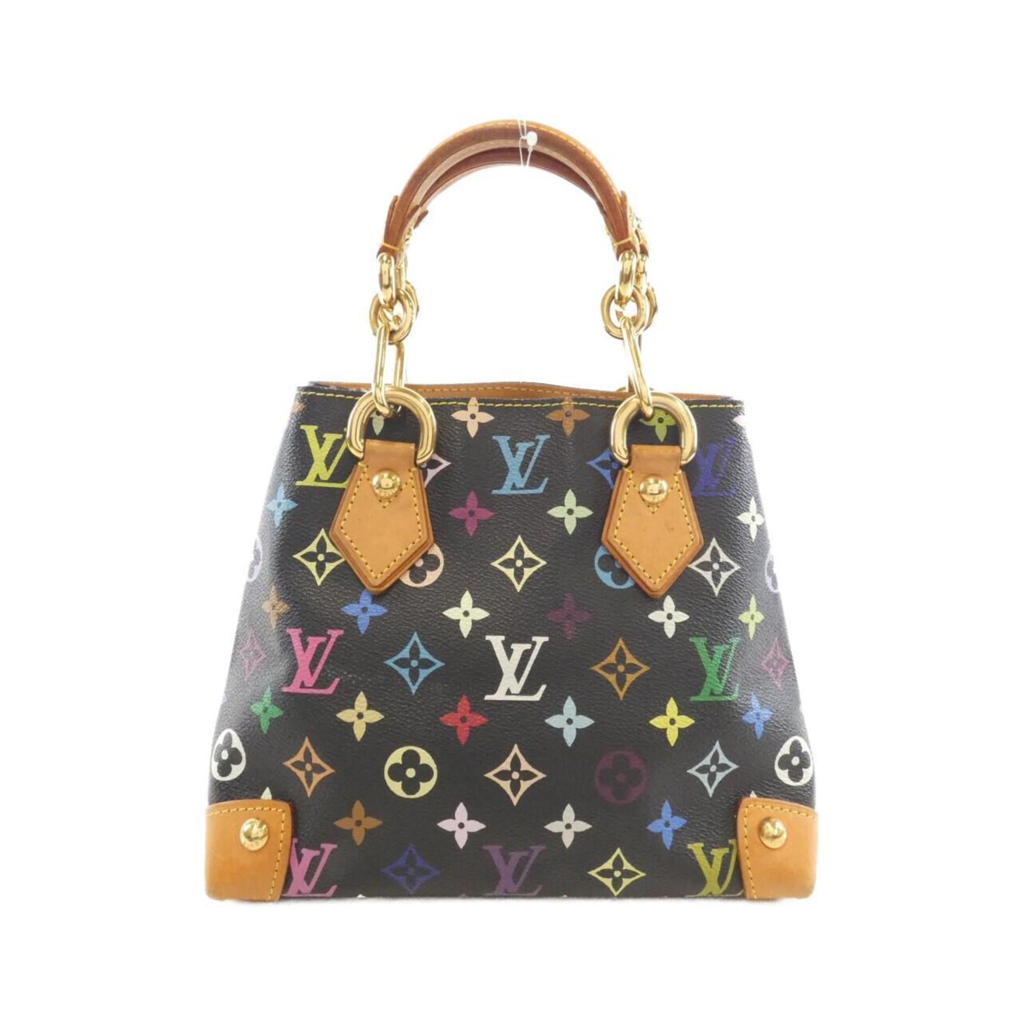 Louis Vuitton Black Multi-Color Coated Canvas Handbag