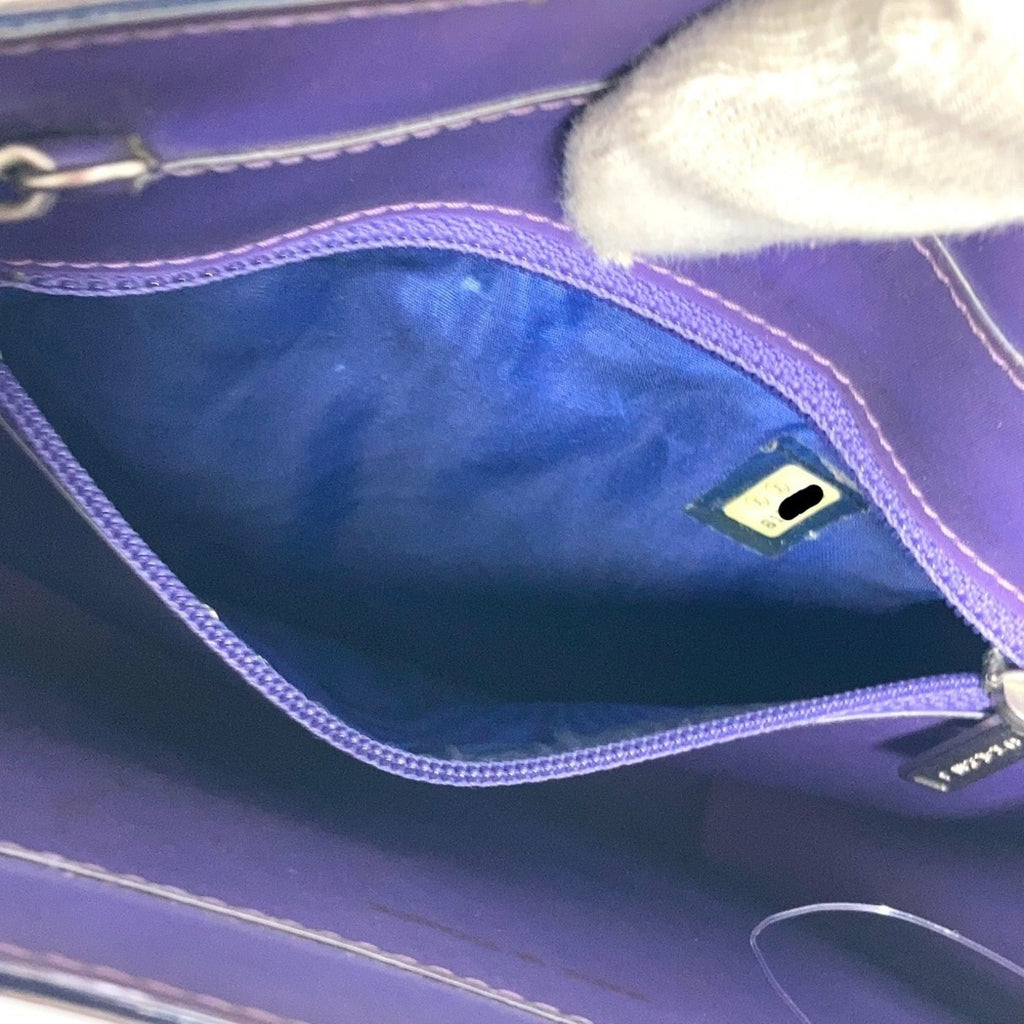Chanel Purple Pvc Leather Shoulder Bag