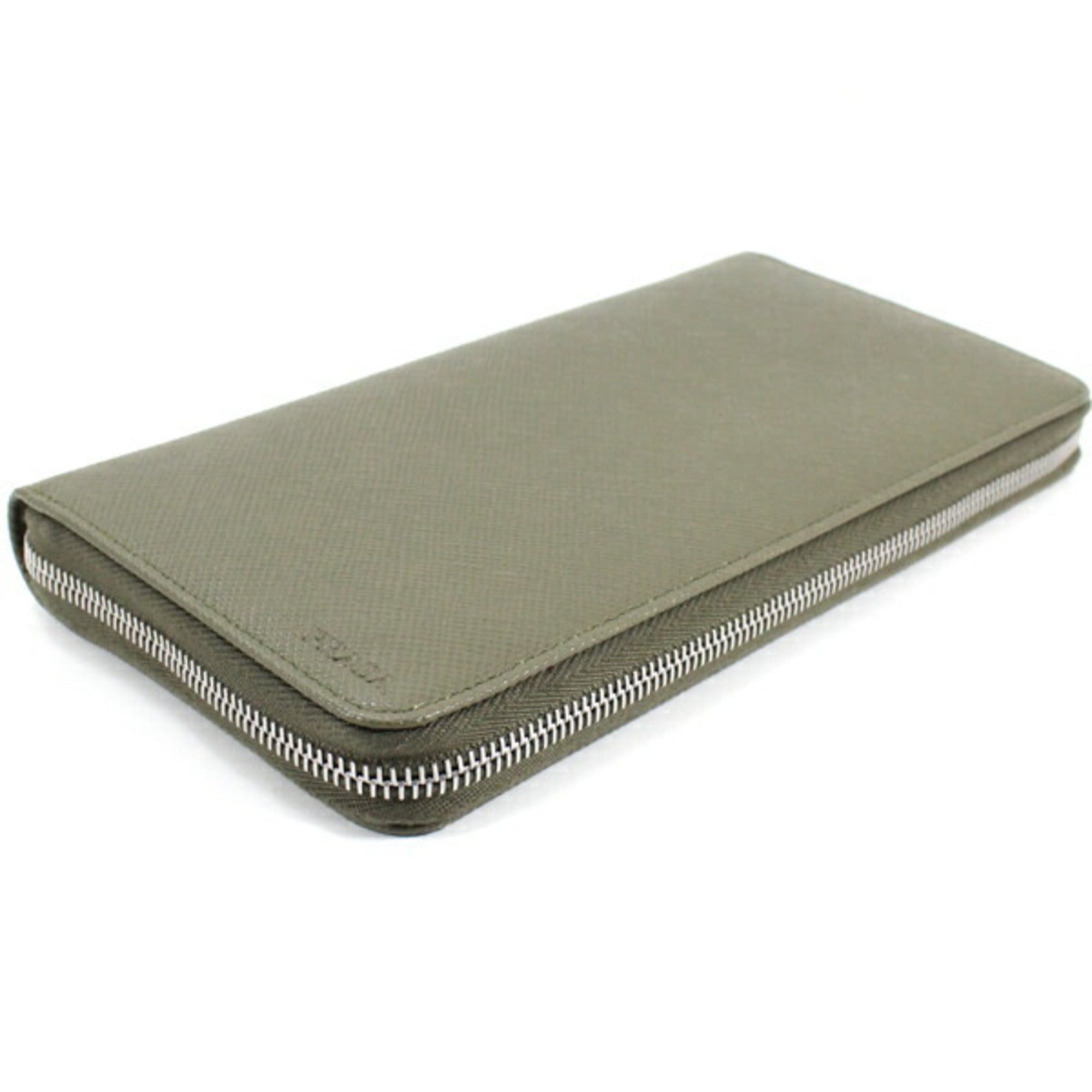 Prada Khaki Saffiano Long Wallet (Bi-Fold)