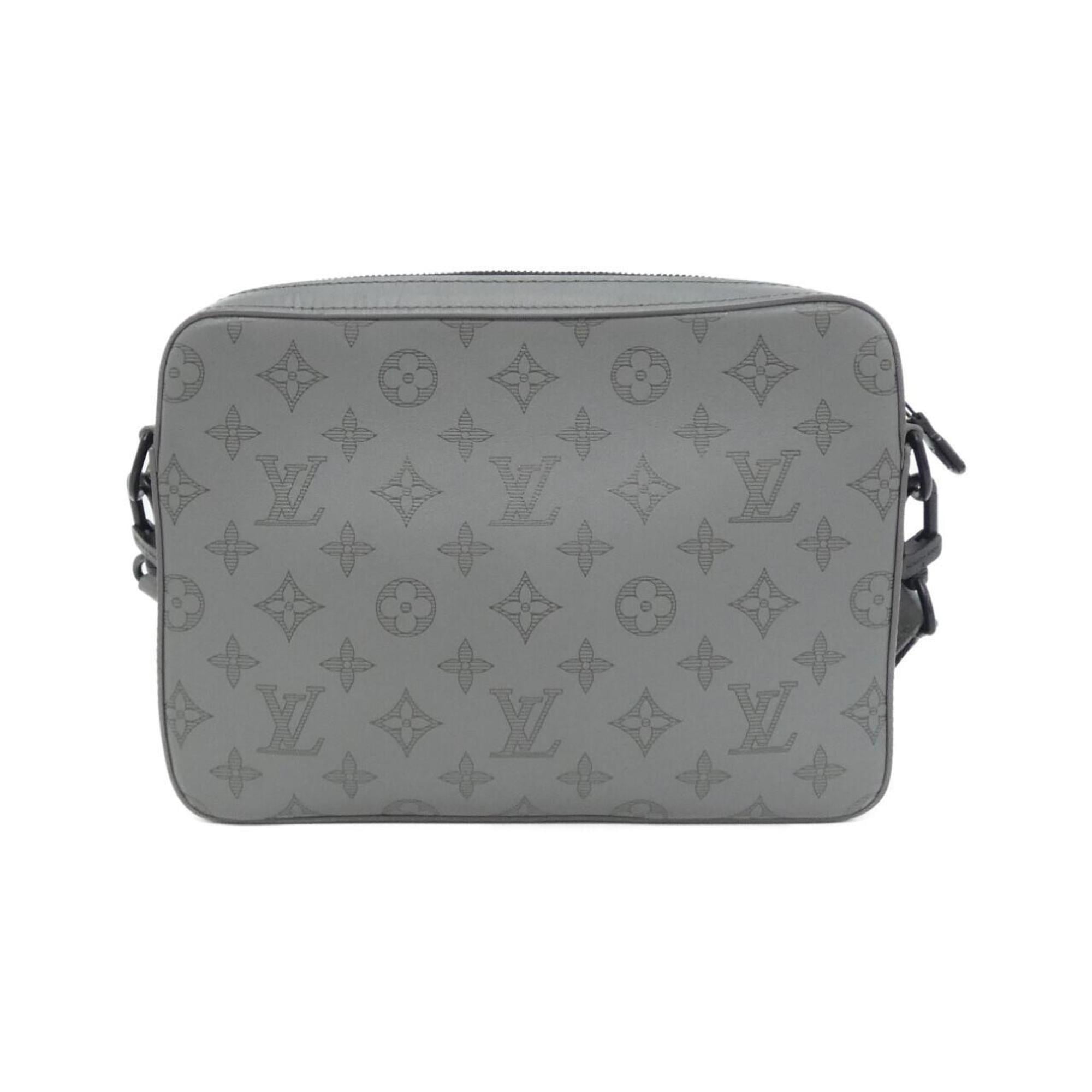Louis Vuitton Gris Leather Pouch Shoulder Bag