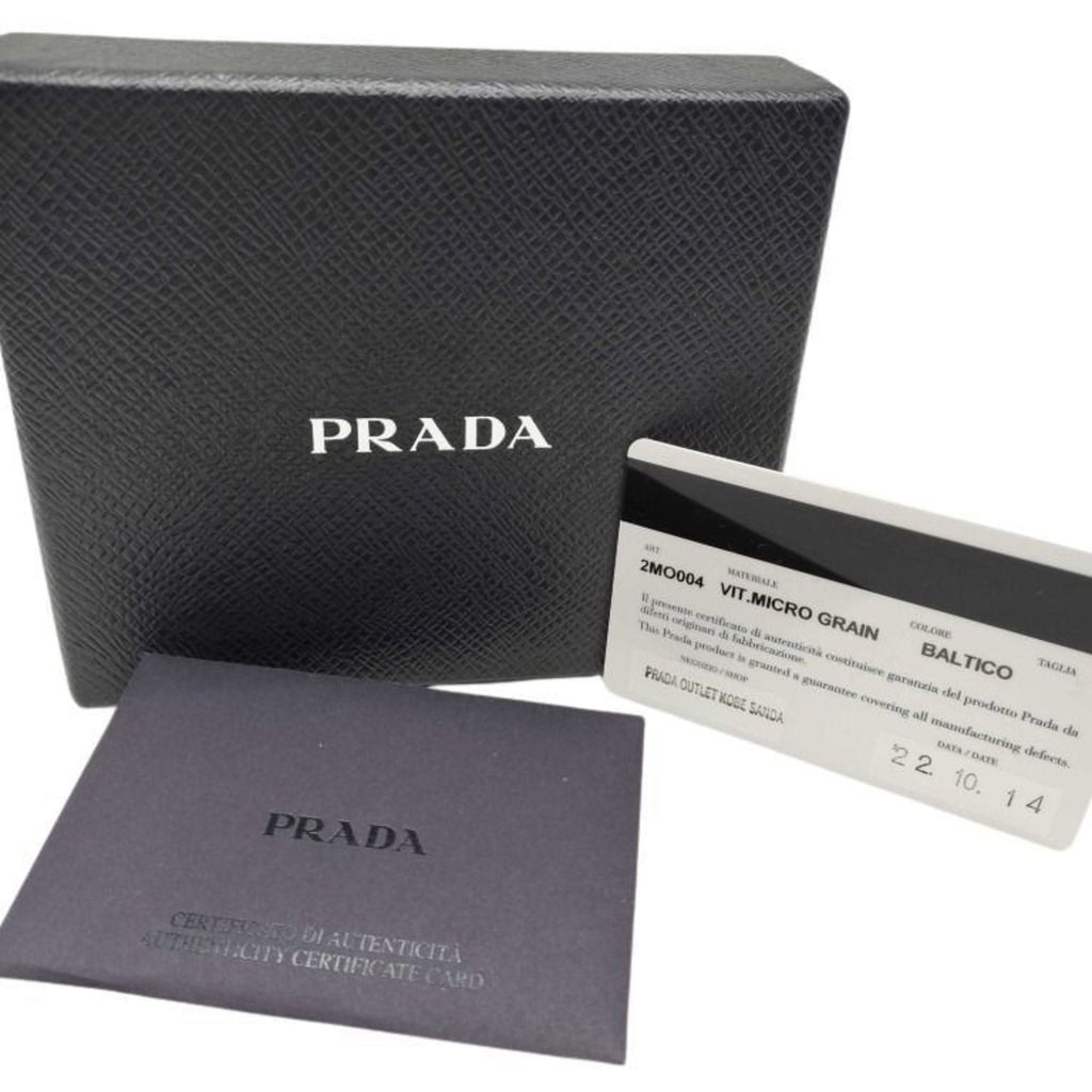 Prada Black Leather Wallet (Bi-Fold)