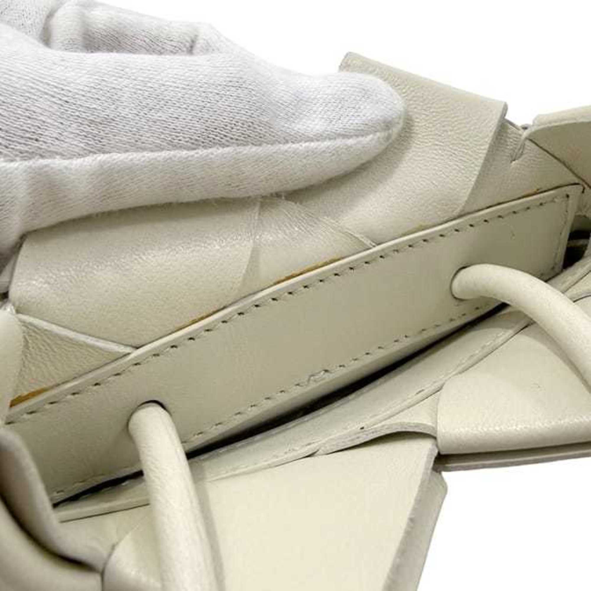 Bottega Veneta Intrecciato White Leather Pochette Shoulder Bag