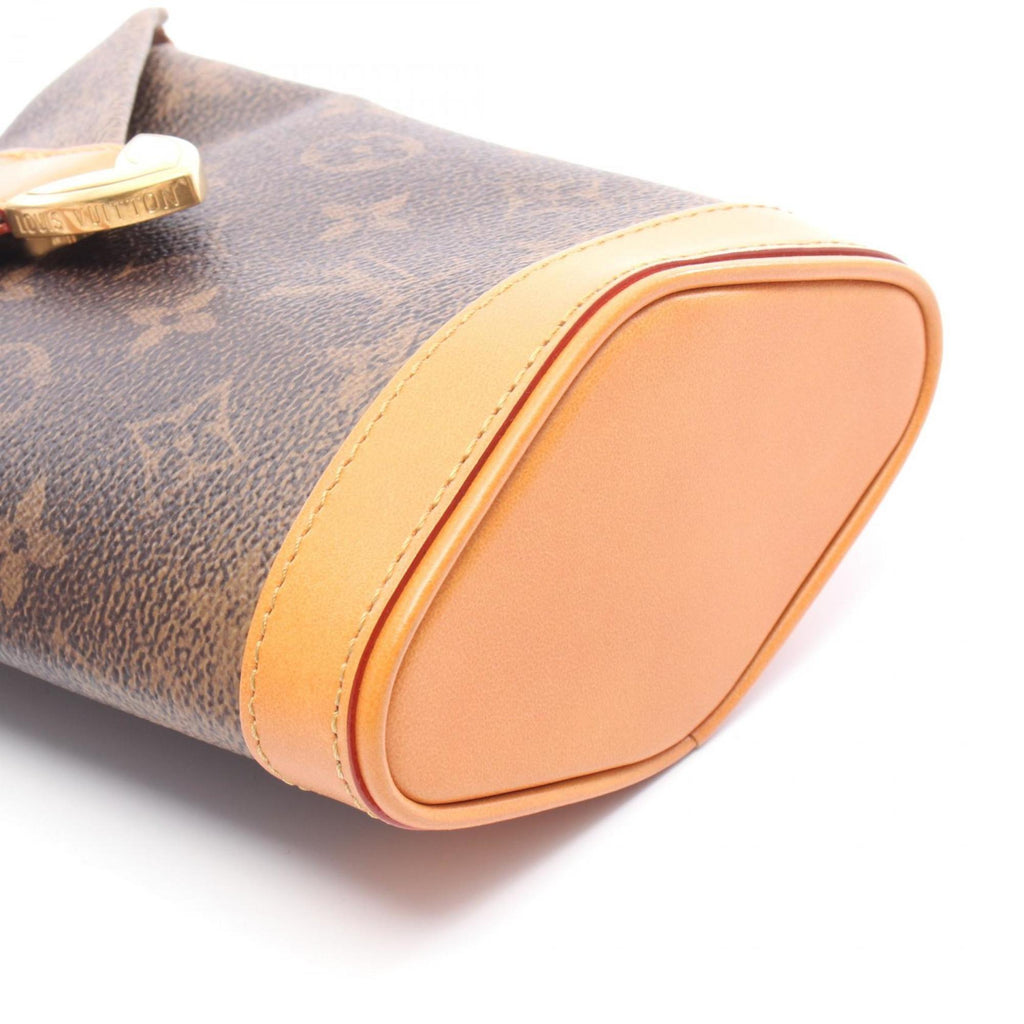 Louis Vuitton Brown Coated Canvas Leather Shoulder Bag