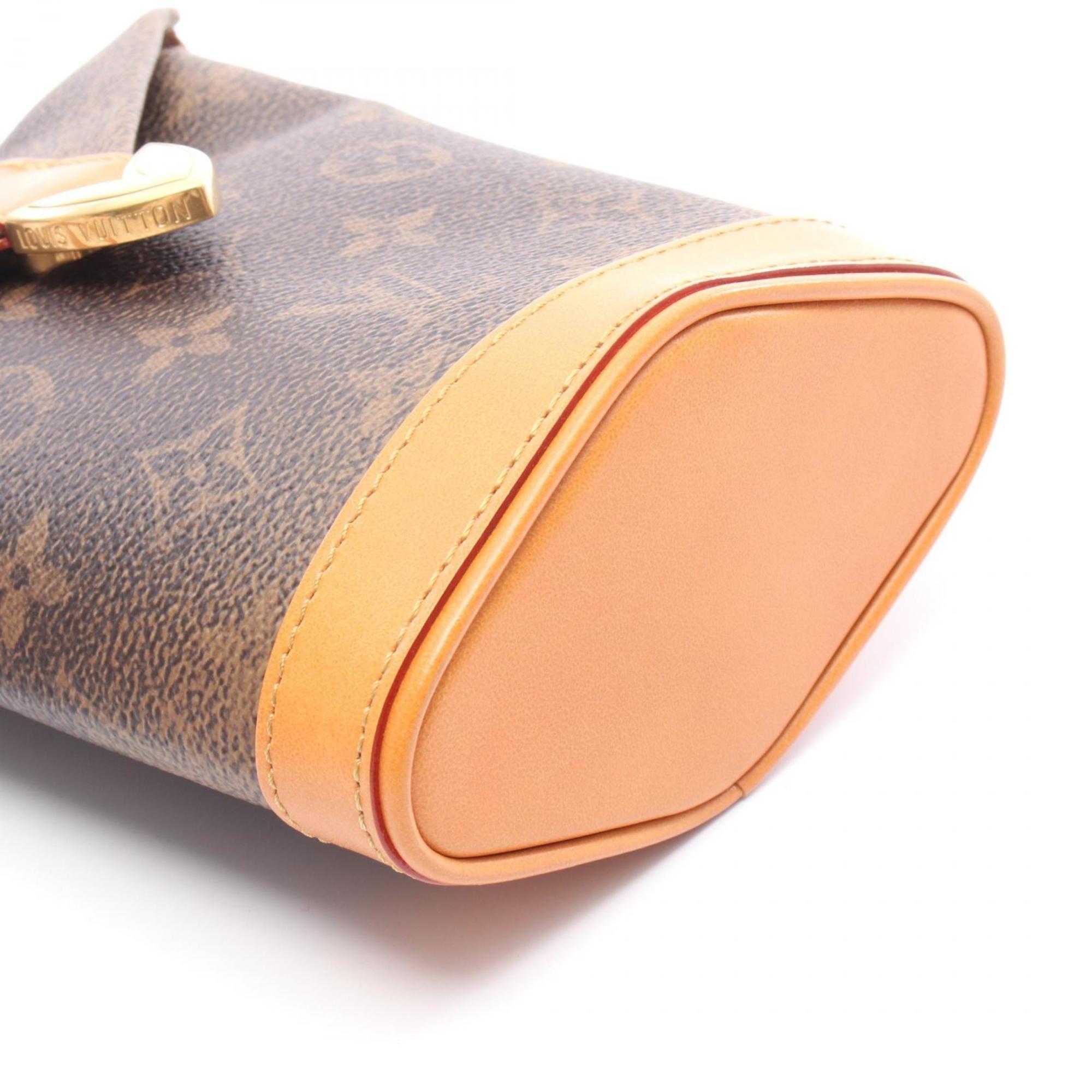 Louis Vuitton Brown Coated Canvas Leather Shoulder Bag