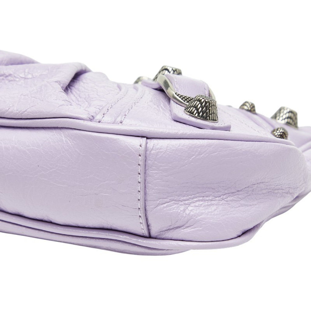 Balenciaga Purple Leather Handbag Shoulder