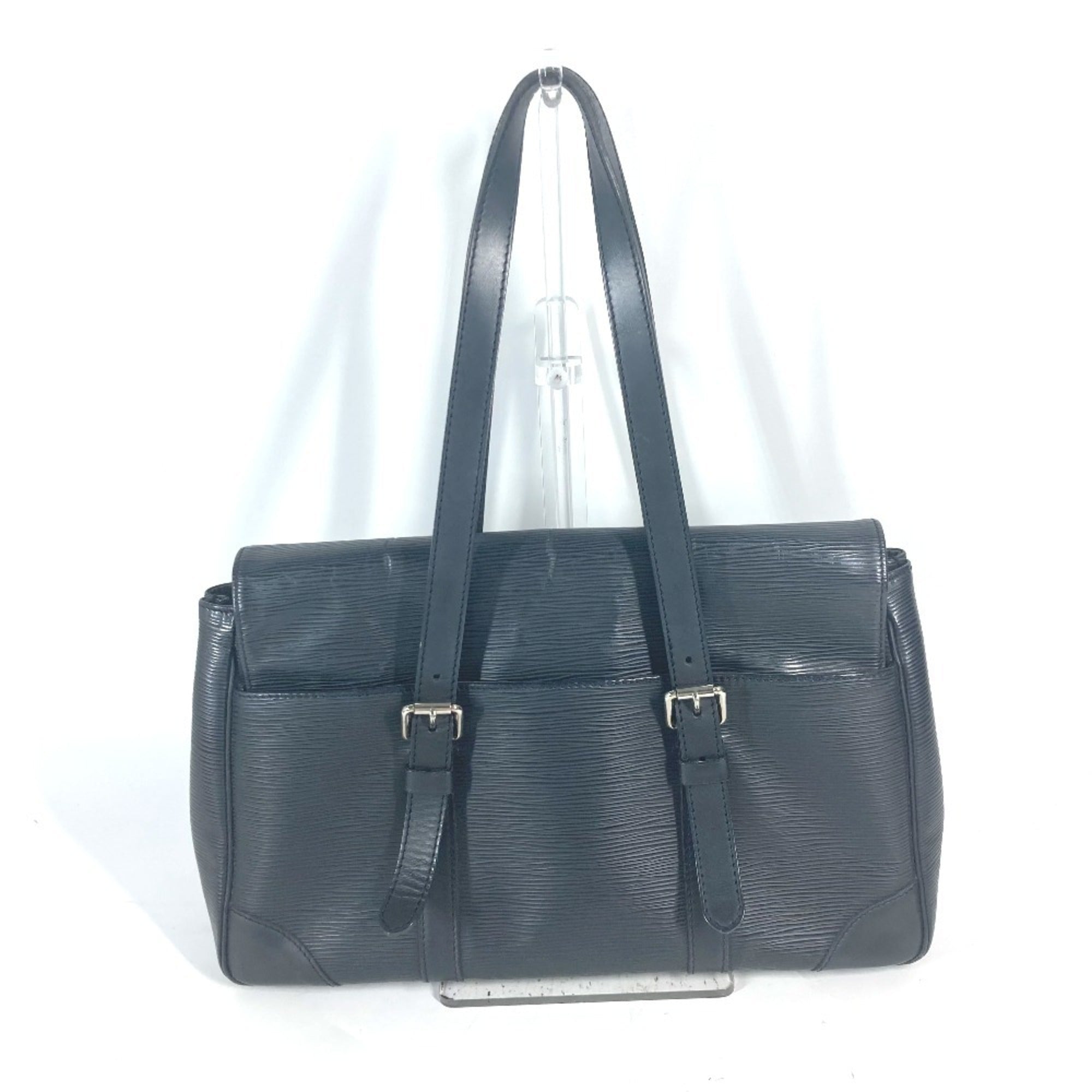 Louis Vuitton Black Noir Epi Leather Shoulder Bag Tote Bag