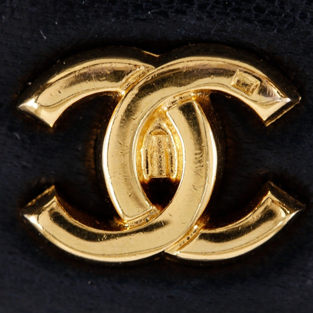 Chanel Black Leather Pochette Shoulder Bag