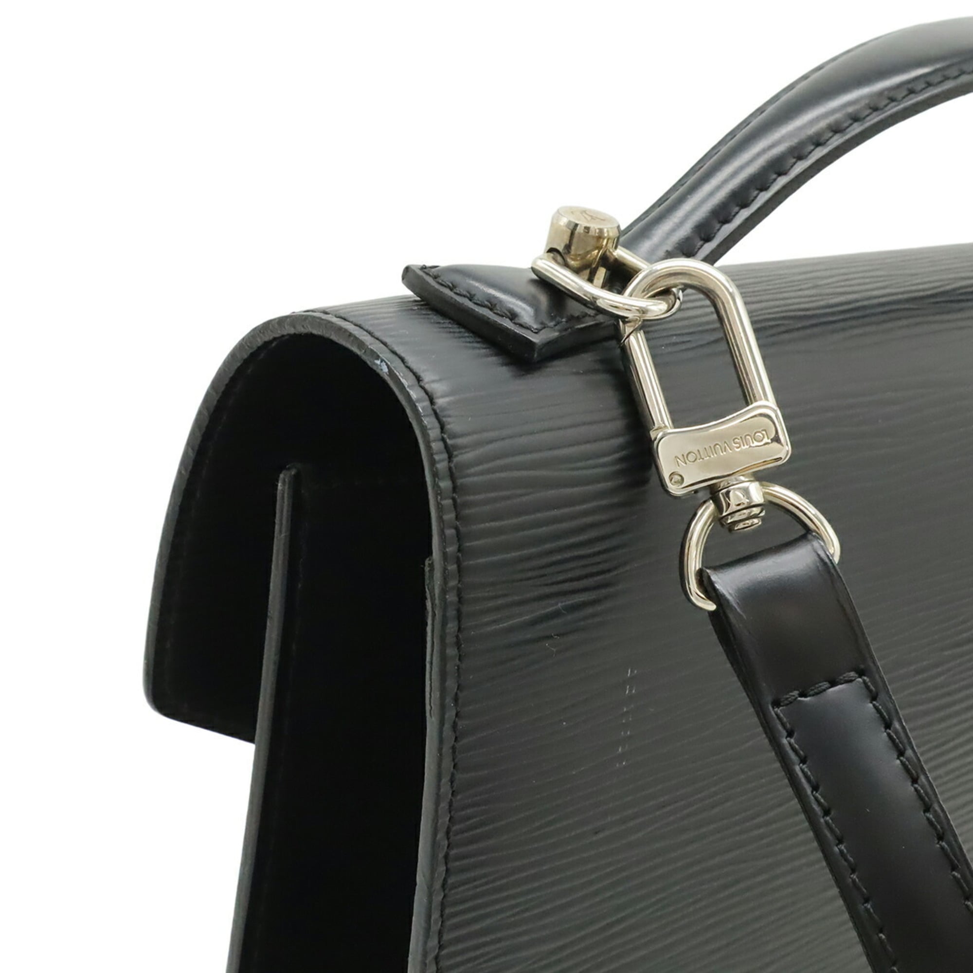 Louis Vuitton Black Noir Epi Leather Handbag Shoulder Bag