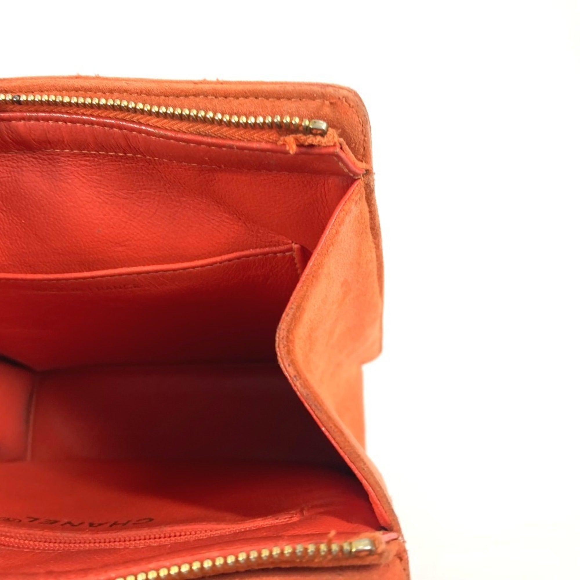 Chanel Orange Suede Handbag Shoulder Bag