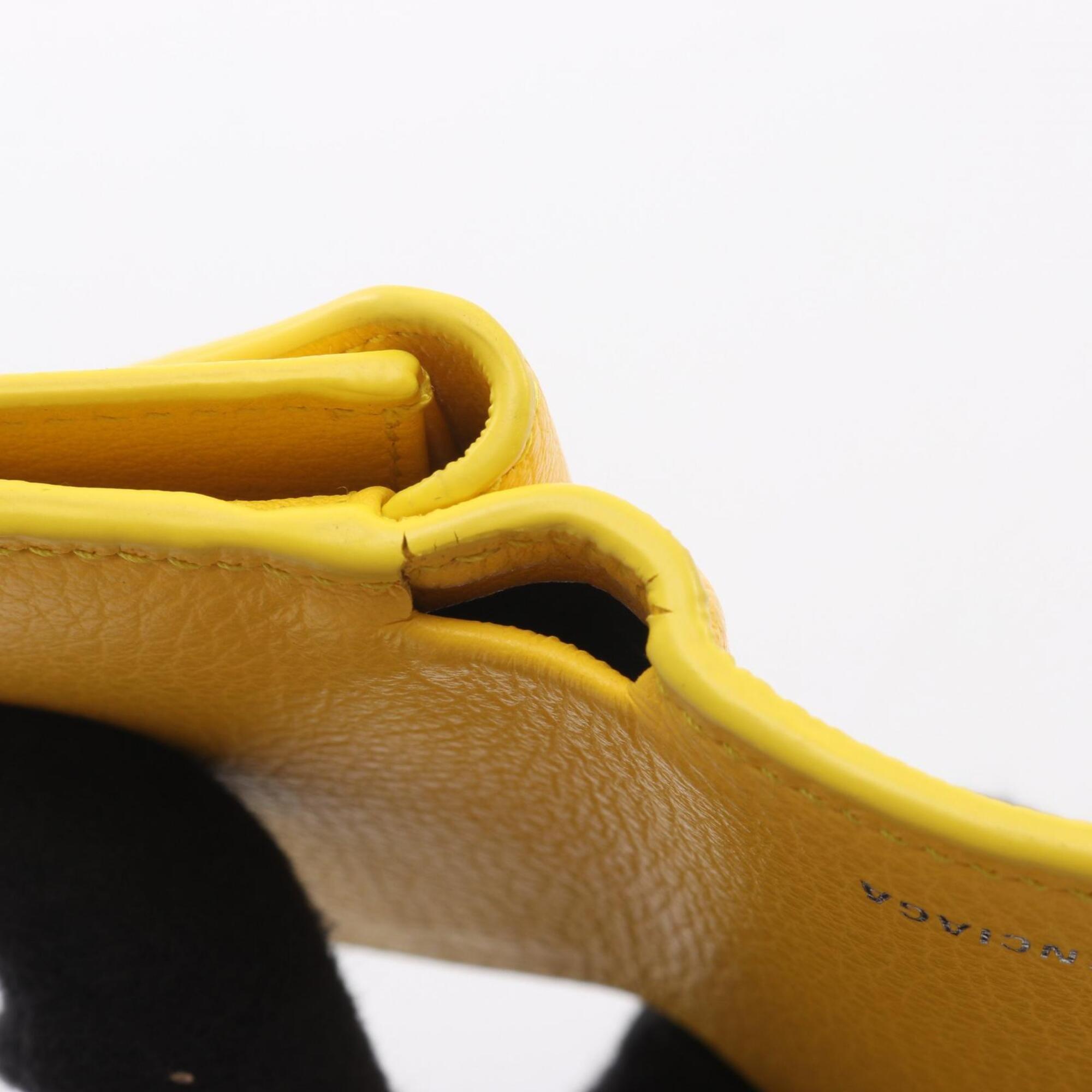 Balenciaga Yellow Leather Wallet (Tri-Fold)