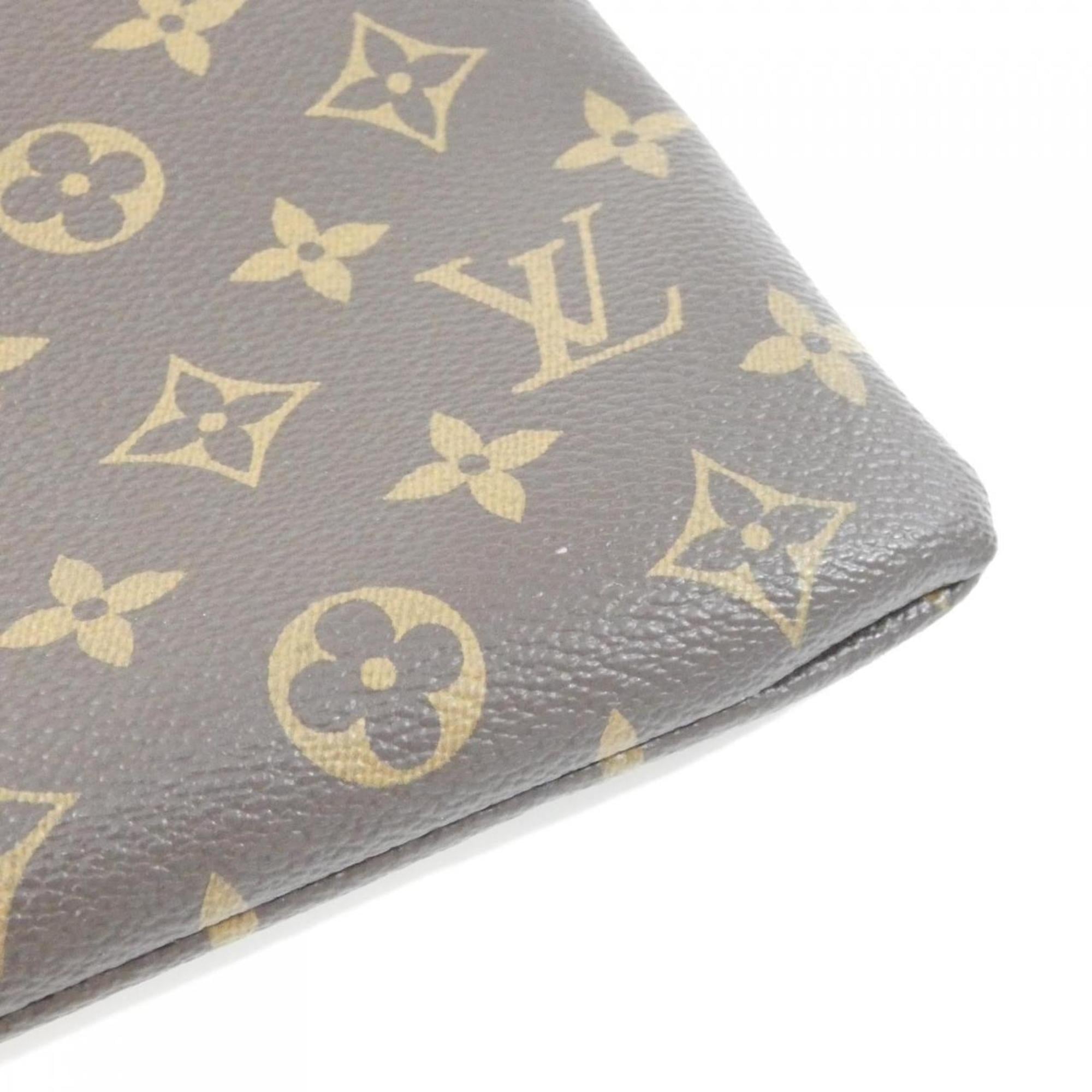 Louis Vuitton Brown Coated Canvas Handbag Pouch