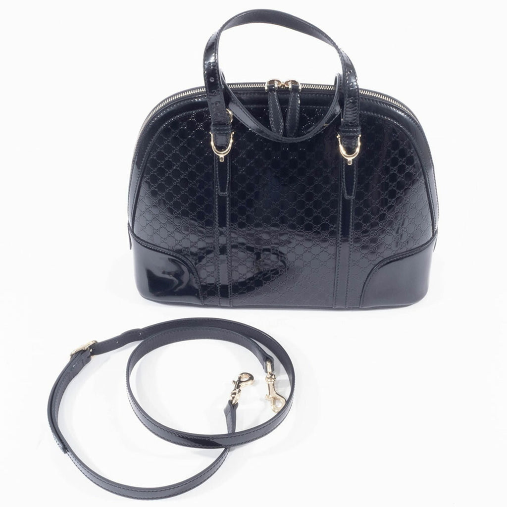 Gucci Black Patent Leather Handbag (Pre-Owned)