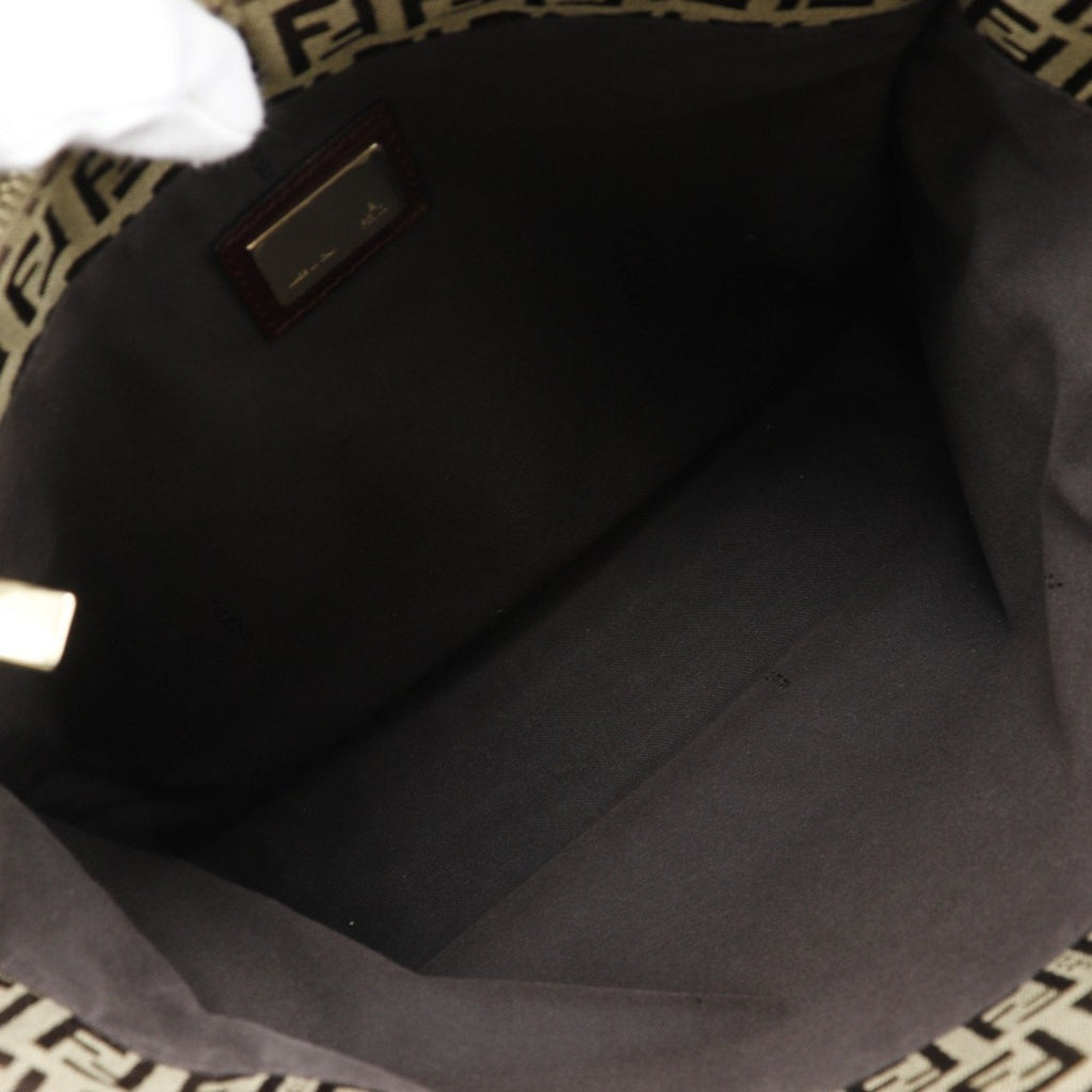 Fendi Brown Nylon Canvas Handbag