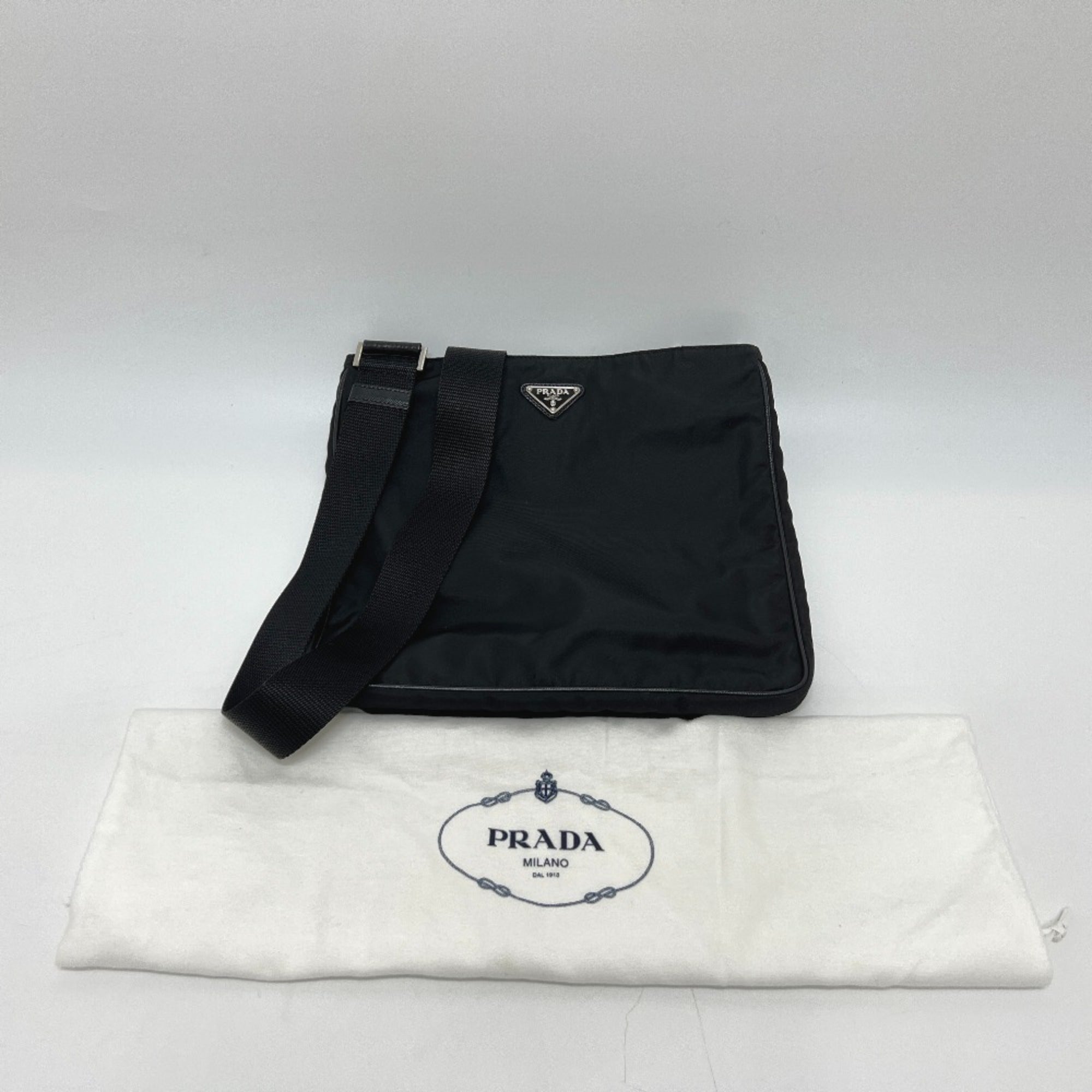 Prada Black Nero Nylon Shoulder Bag